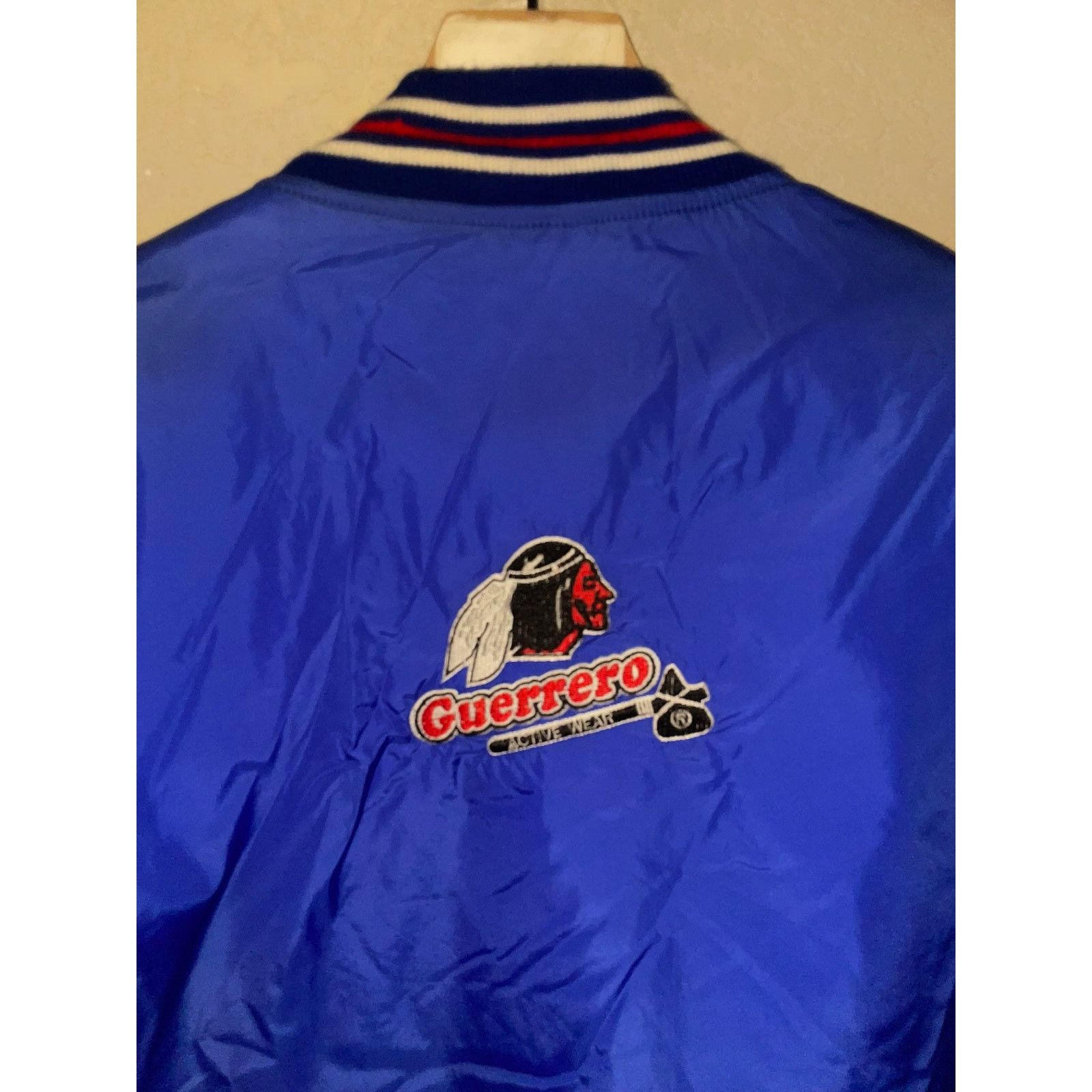 Vintage Vintage Guerrero Bomber Jacket Native American Blue 80s XL Size US XL / EU 56 / 4 - 10 Thumbnail