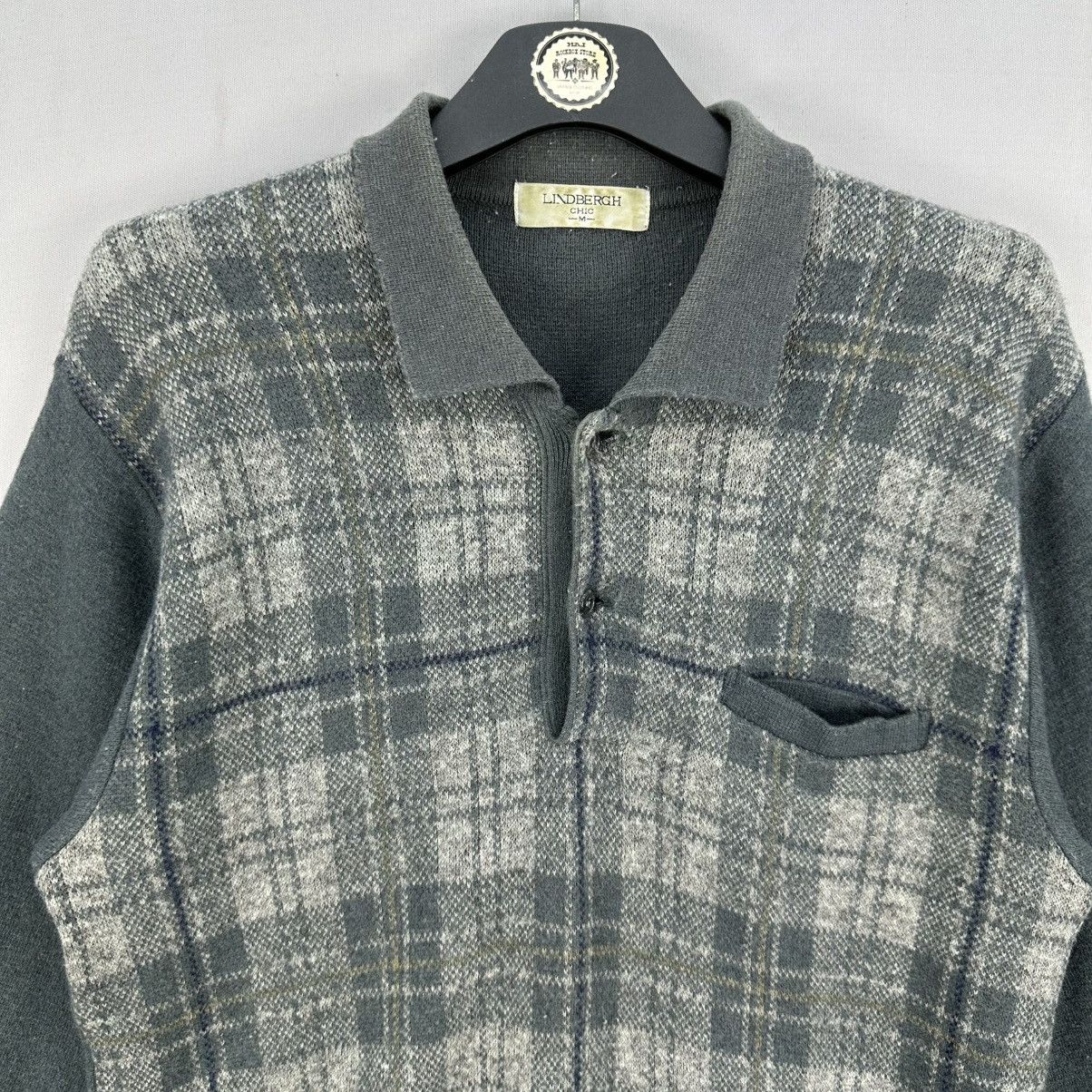 Lindbergh Vintage 80's Wool Knit Polo Shirt Tartan Check by Linbergh Size US S / EU 44-46 / 1 - 7 Thumbnail