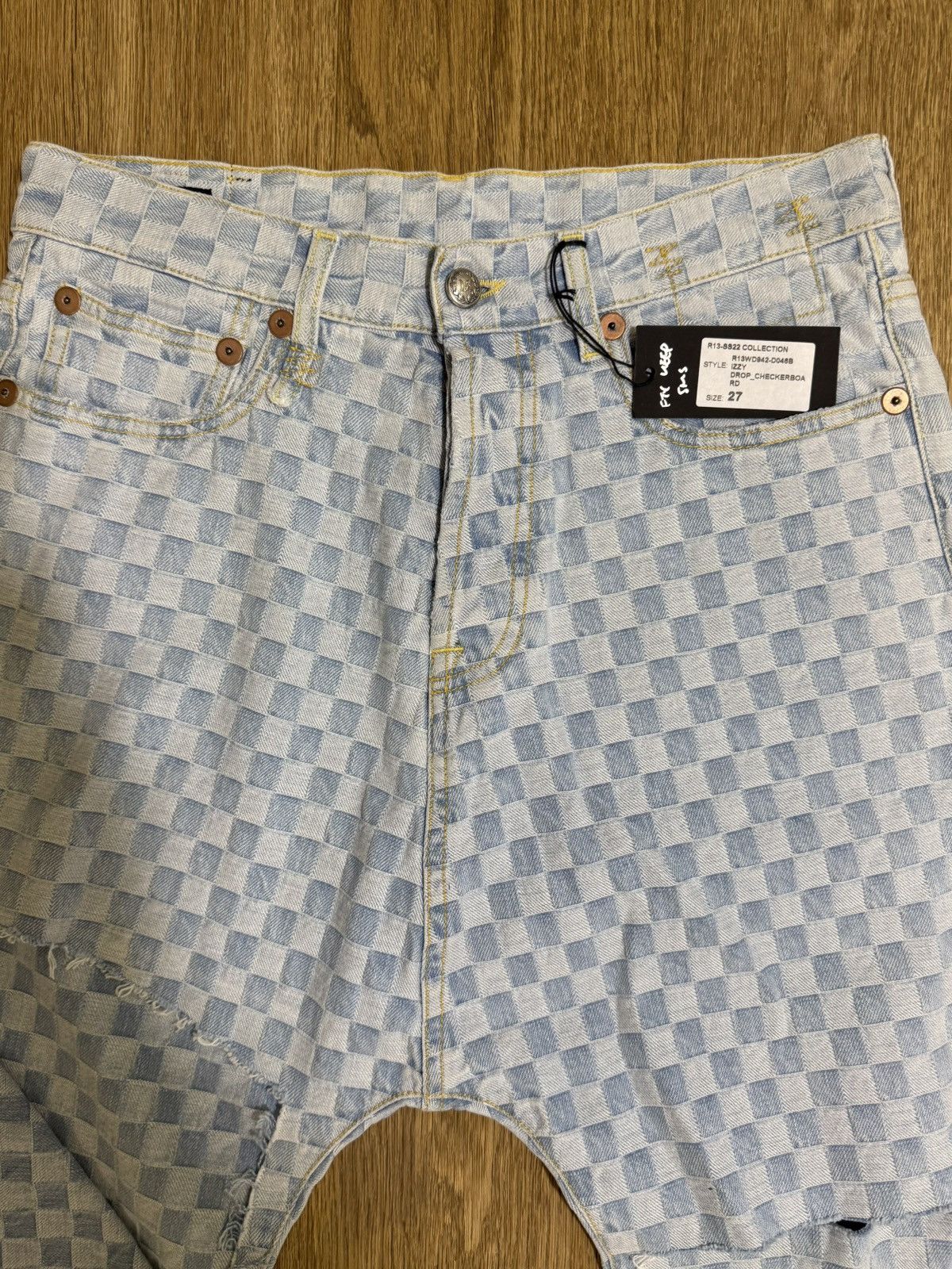 R13 R13 Izzy drop checker board Size 27" / US 4 / IT 40 - 12 Thumbnail