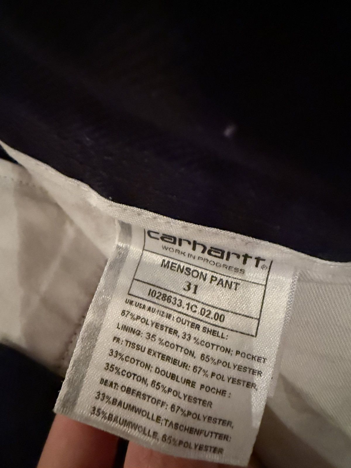 Carhartt Navy Blue Carhartt WIP pants Size US 31 - 4 Thumbnail