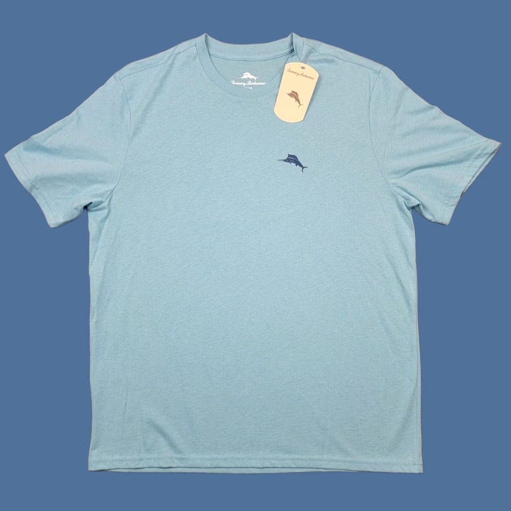 Tommy Bahama Tommy Bahama Shirt Mens Medium Blue Short Sleeve Graphic Tee 100% Cotton Size US M / EU 48-50 / 2 - 1 Thumbnail
