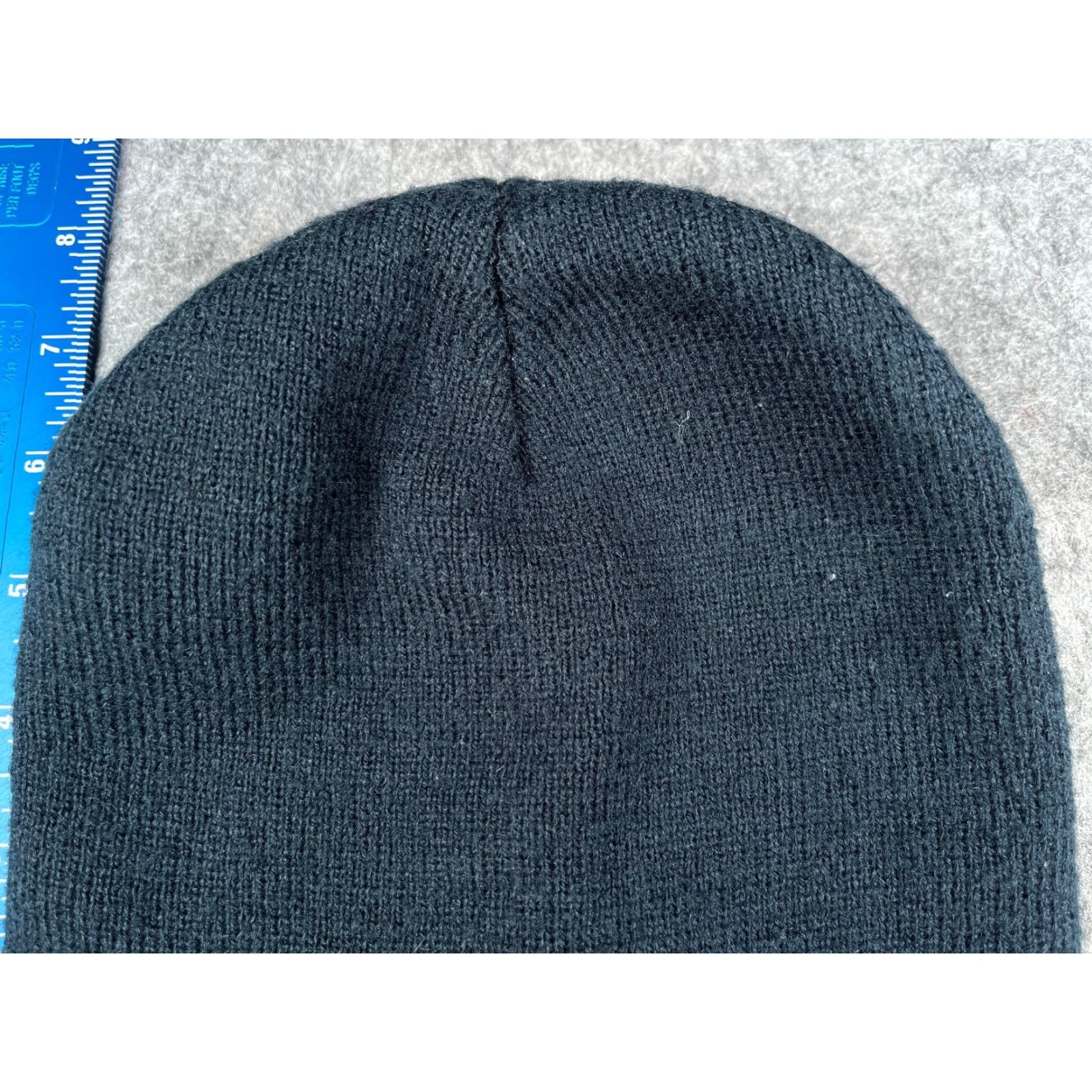 Vintage Sherwin Williams Beanie Toque Adult One Size Blue Knit 100% Acrylic Embroidered Knit Hat Mens Beanie Size ONE SIZE - 3 Thumbnail