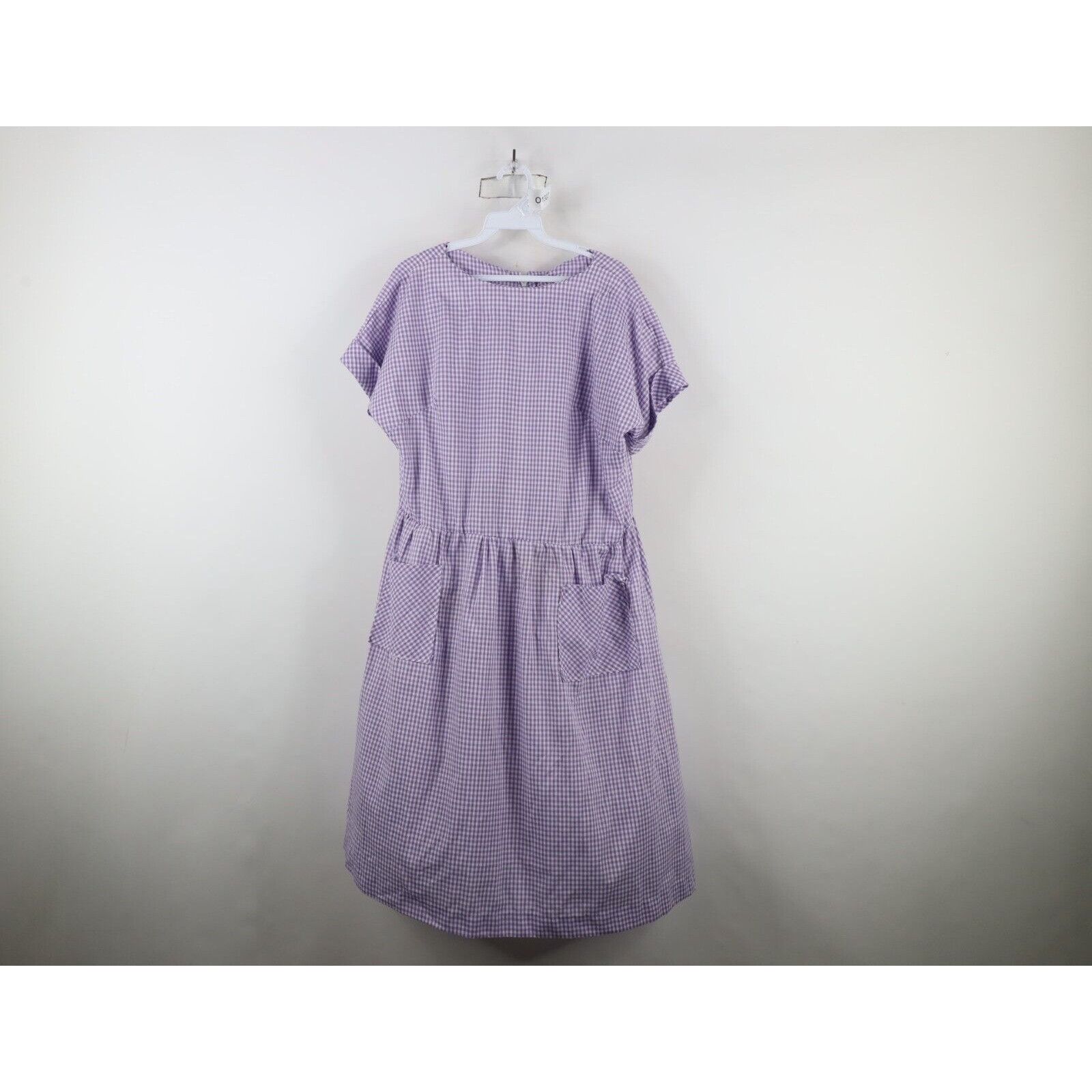 Vintage Vintage 70s Country Primitive Farmhouse Gingham Plaid Dress Size L / US 10 / IT 46 - 1 Thumbnail