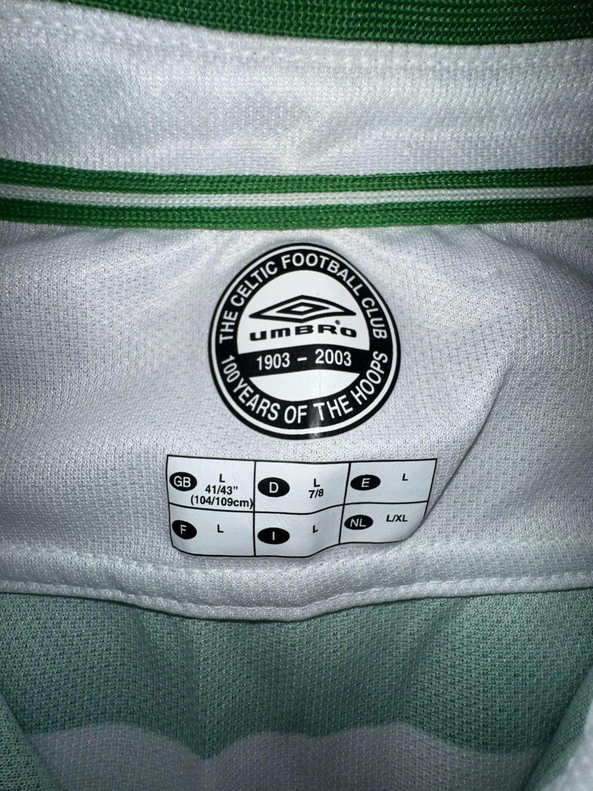 Umbro Celtic FC Home Shirt Umbro 2002–2003 “Carling” 100 Years Size US L / EU 52-54 / 3 - 4 Thumbnail