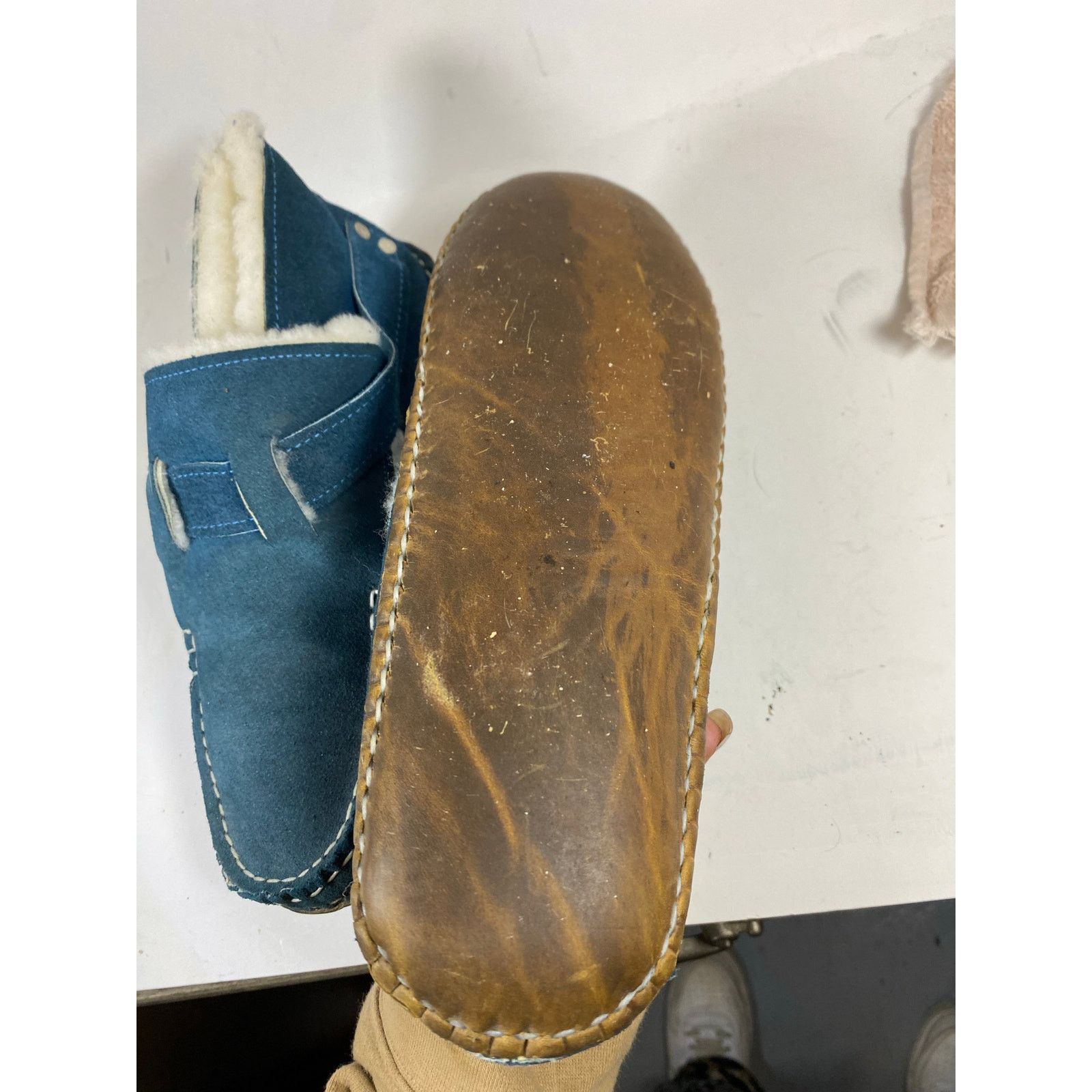 Quoddy Quoddy Ring Suede Sheepskin Lined Blue Boot 9.5W Size US 9.5 / IT 39.5 - 4 Thumbnail