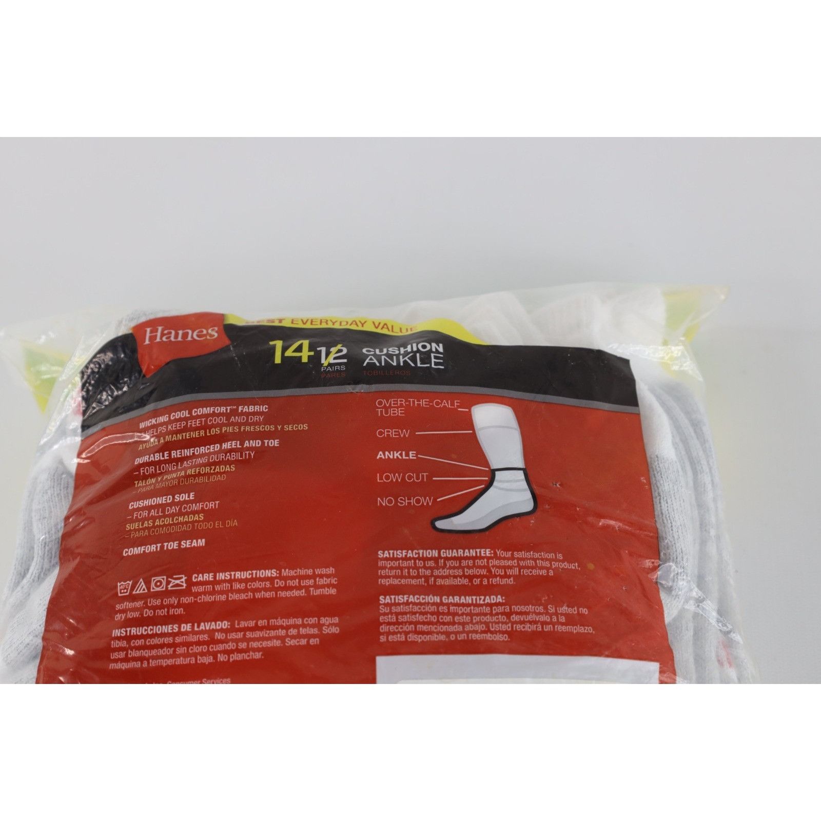 Hanes Deadstock Vintage Y2K Hanes 9 Pack Ankle Socks Size ONE SIZE - 6 Thumbnail