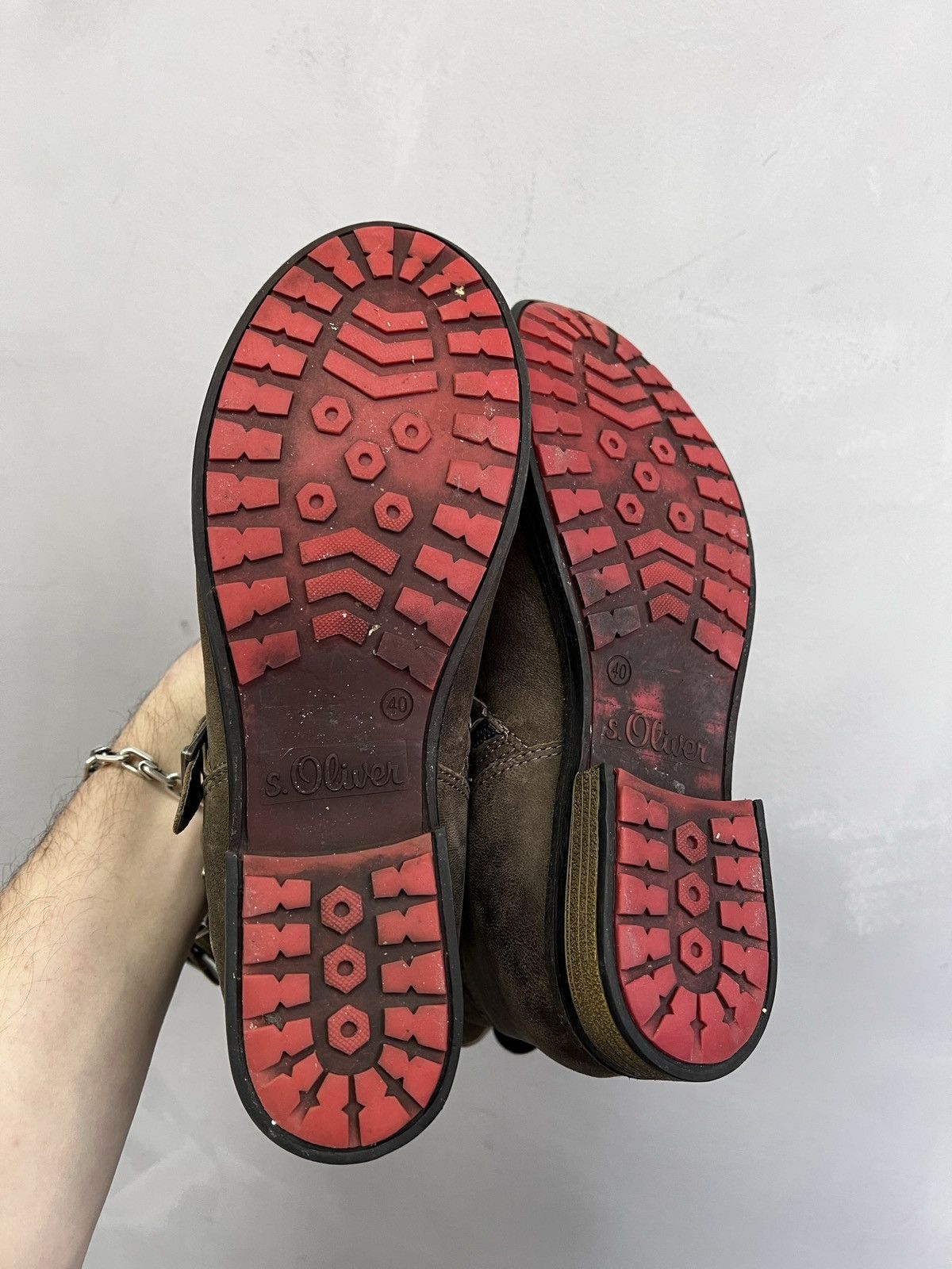 Vintage AVANT GARDE BELTED HIGH LEATHER DESIGNER BOOTS COMBAT Y2K Size US 7.5 / EU 40-41 - 8 Thumbnail