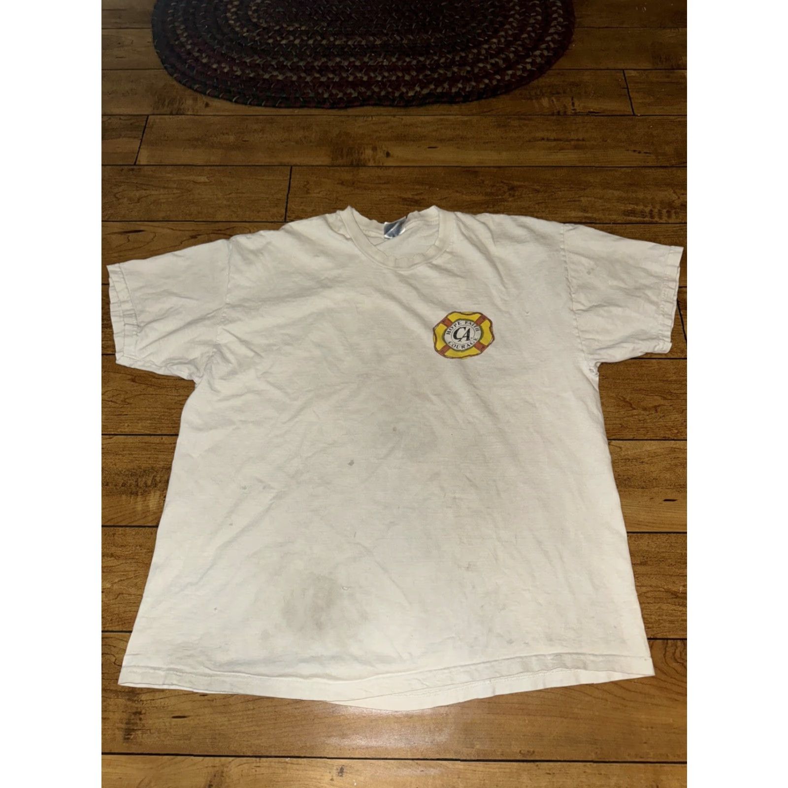Vintage VINTAGE Dolphin T-Shirt Mens XL White 23X27 Distressed Y2K Dolphin White T-Shirt 23X27 LX? Size US XL / EU 56 / 4 - 4 Thumbnail