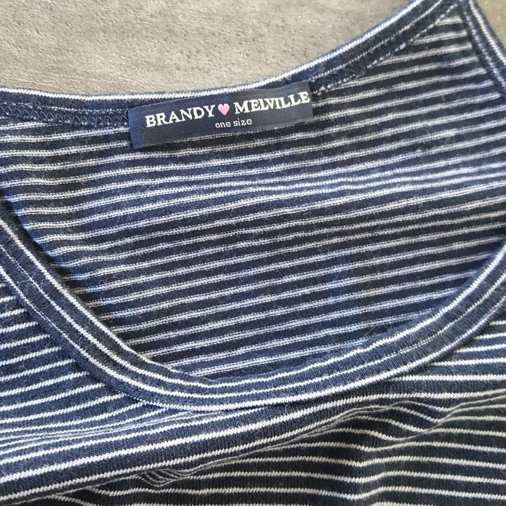 Designer Navy White Striped Melville Tank Size ONE SIZE - 3 Thumbnail