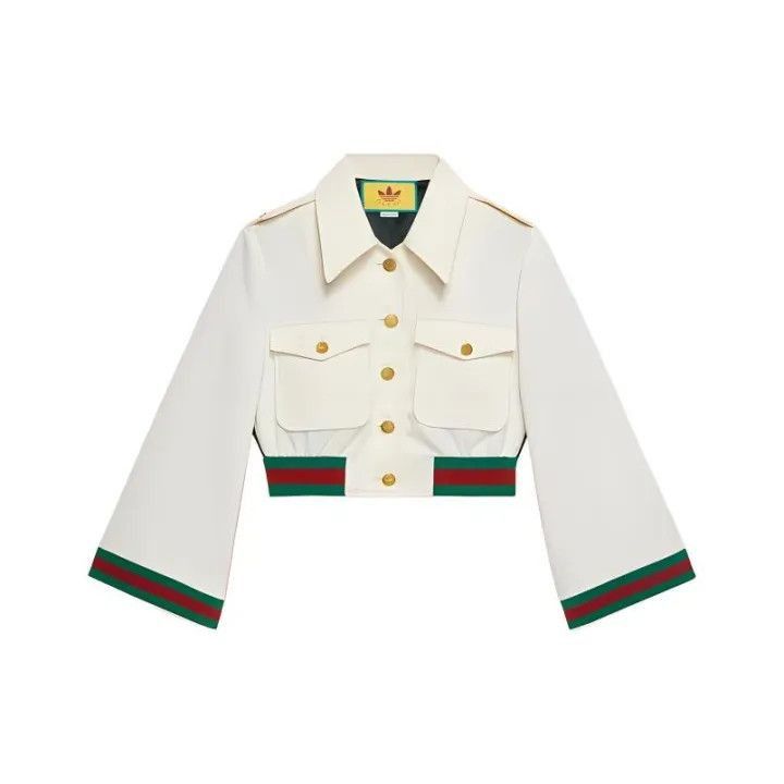 Gucci Gucci x Adidas White Cropped Jacket-2507 Size XS / US 0-2 / IT 36-38 - 6 Thumbnail