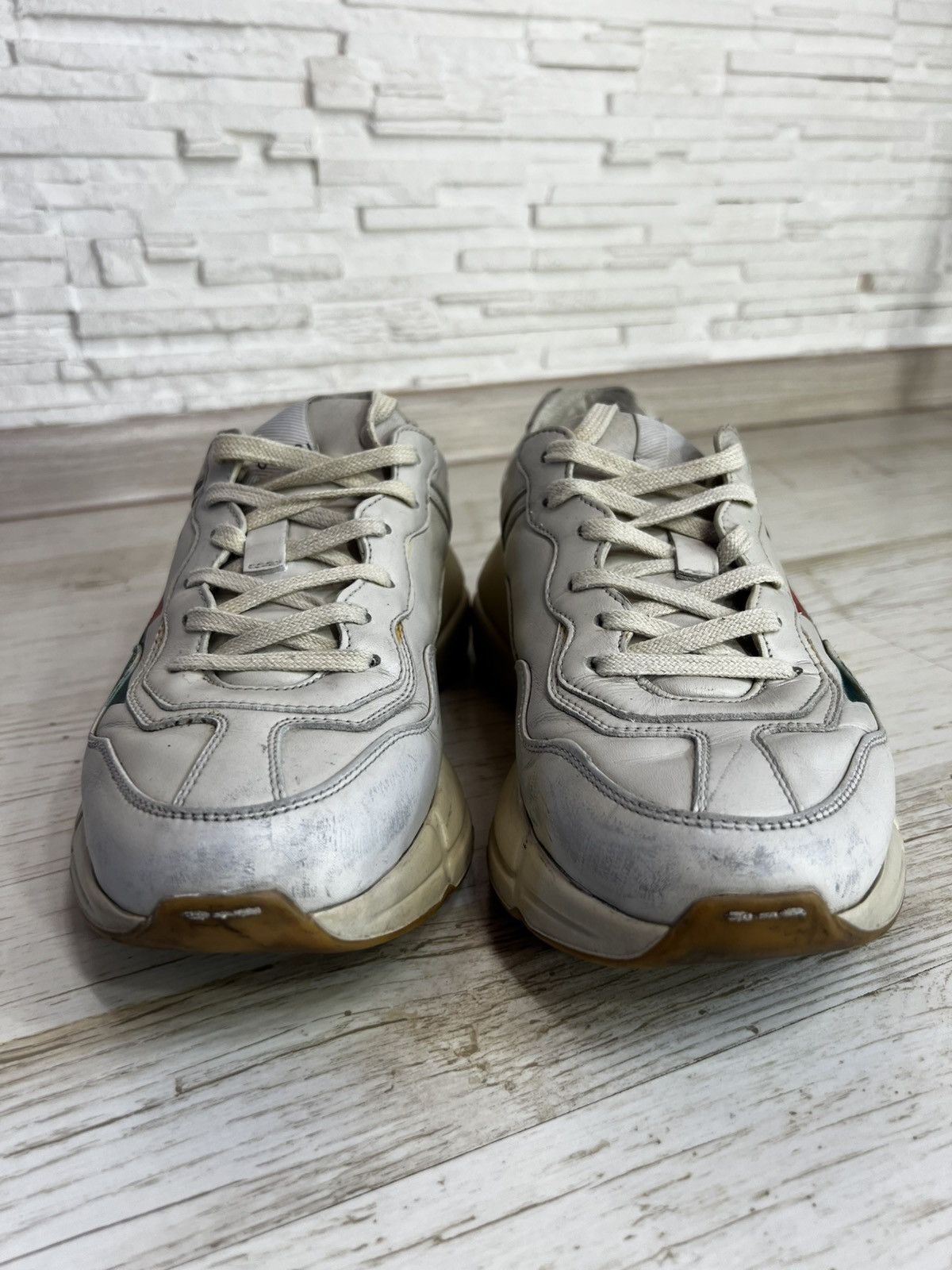Gucci Gucci Rhyton 523535 Sneakers Chunky Leather Sneakers Size6.5 Size US 6.5 / EU 39-40 - 3 Thumbnail