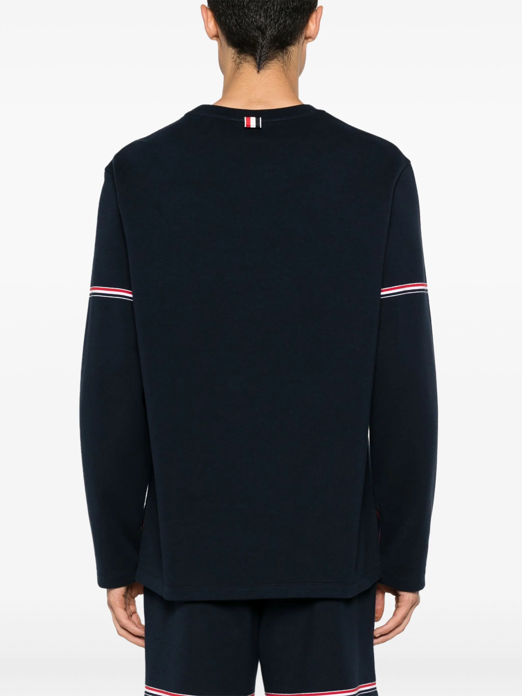 Thom Browne o1s22i1n1124 Rugby Fit Long Sleeves T-Shirt in Navy Blue Size US L / EU 52-54 / 3 - 3 Thumbnail