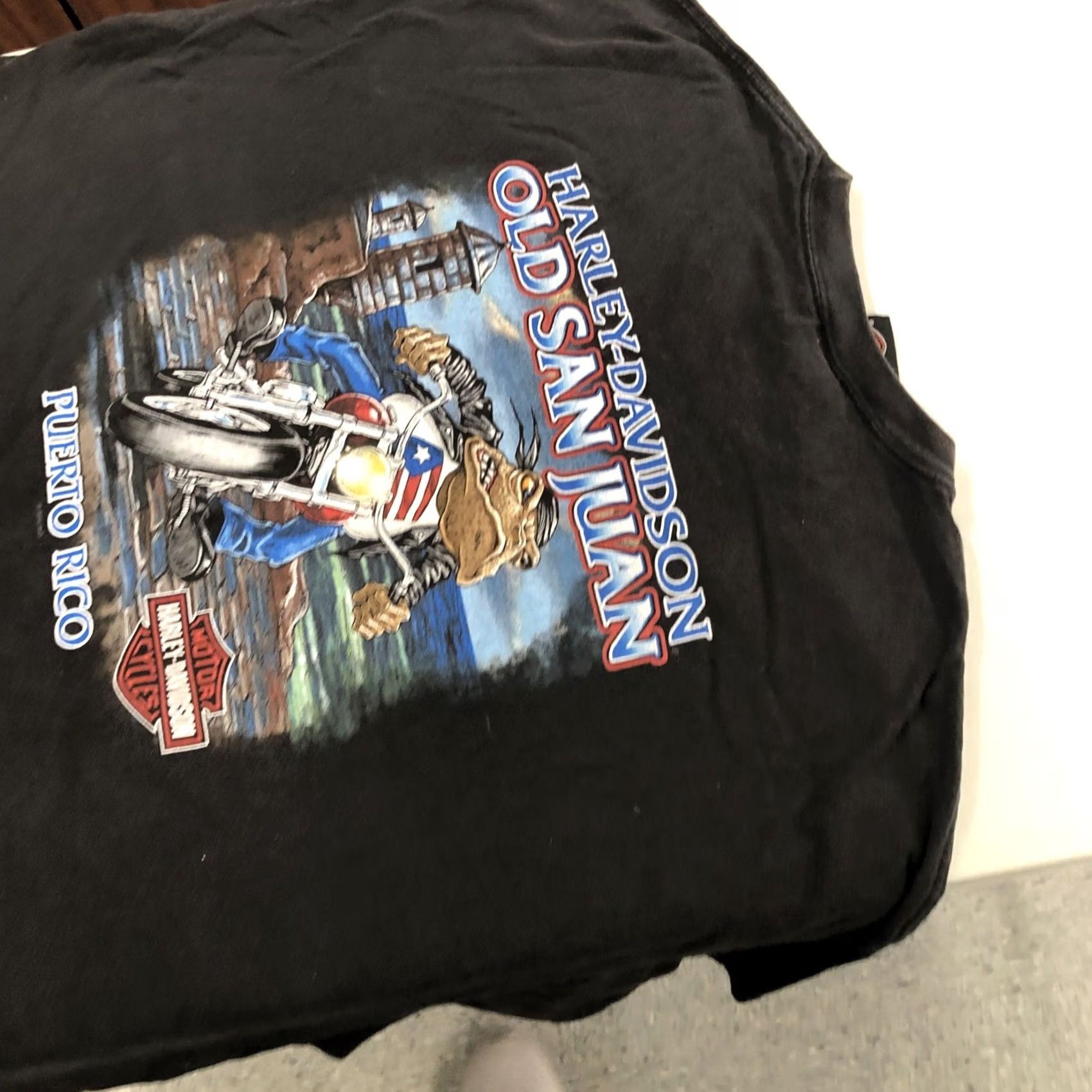Harley Davidson VINTAGE Harley Davidson T-Shirt Men 3XL Black Frog Rider Bar 2 Sided Graphic Print crew neck short sleeve United States Harley Davidson Size US XXL / EU 58 / 5 - 4 Thumbnail