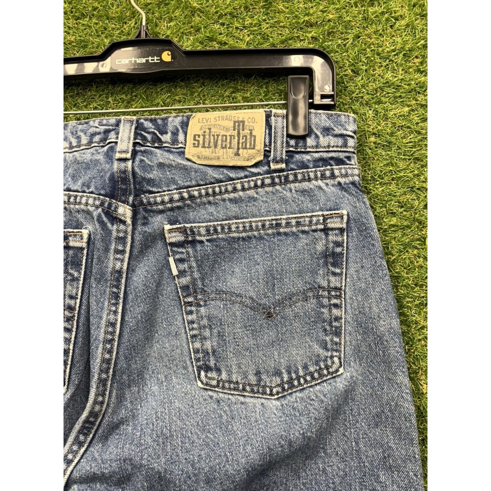 Levi's Levi's Silvertab Jeans Mens 33x34 Slim/Narrow Straight Denim Medium Wash Blue 5-Pocket Zipper Button Jeans Mens Size US 33 - 3 Thumbnail