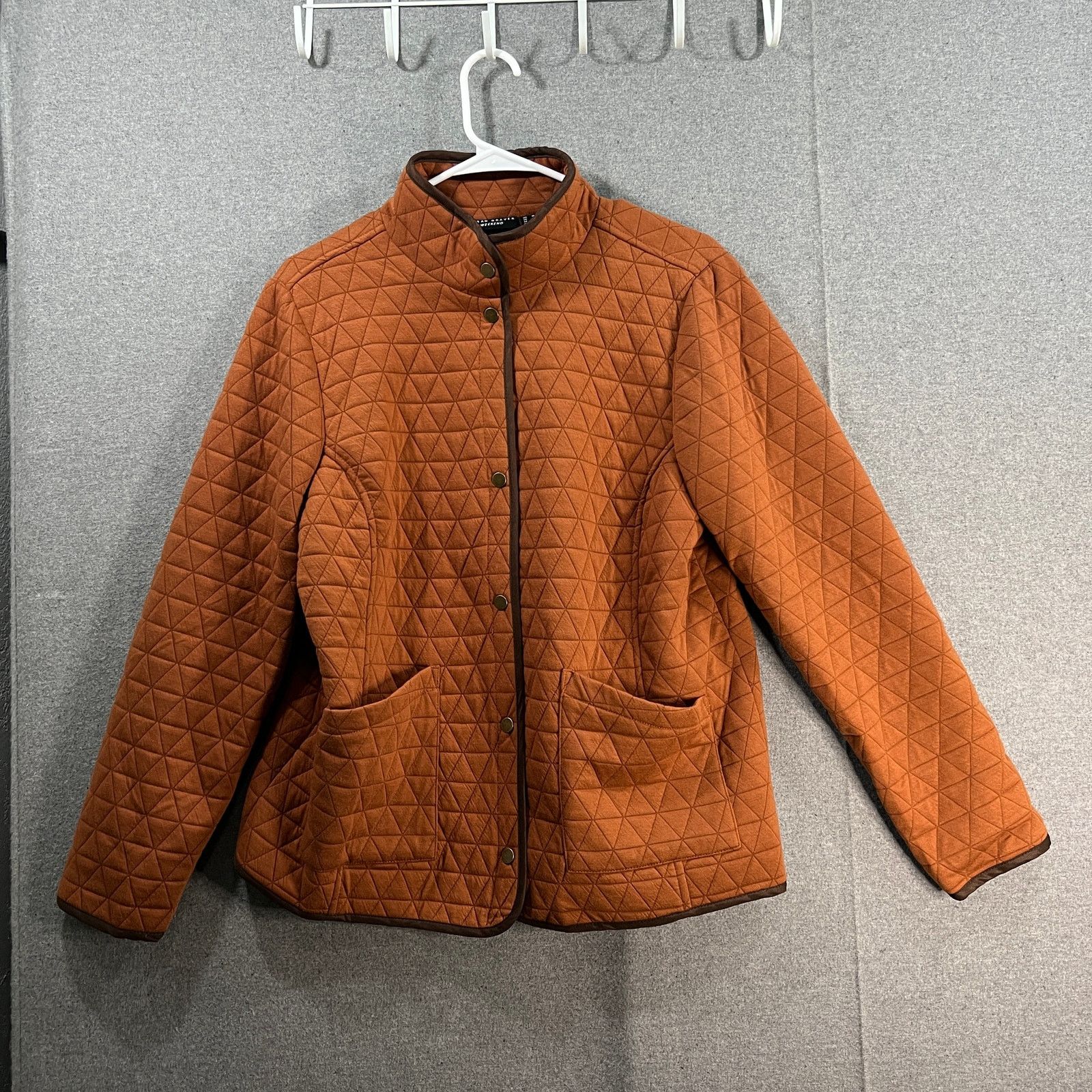 Other Susan Graver Weekend Quilted Knit Snap Front Mock Size M / US 6-8 / IT 42-44 - 1 Thumbnail