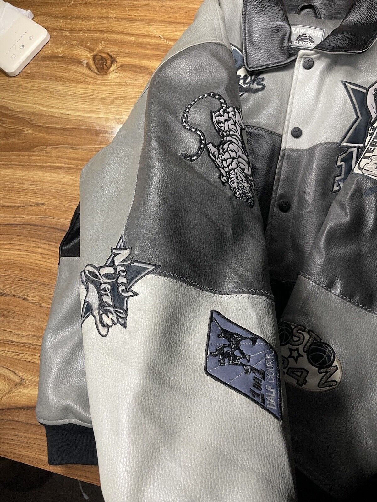 NBA × Vintage Raw Blue CLASSICS Bomber Jacket XL Men's 90's NBA NHL RARE Size US XL / EU 56 / 4 - 6 Thumbnail