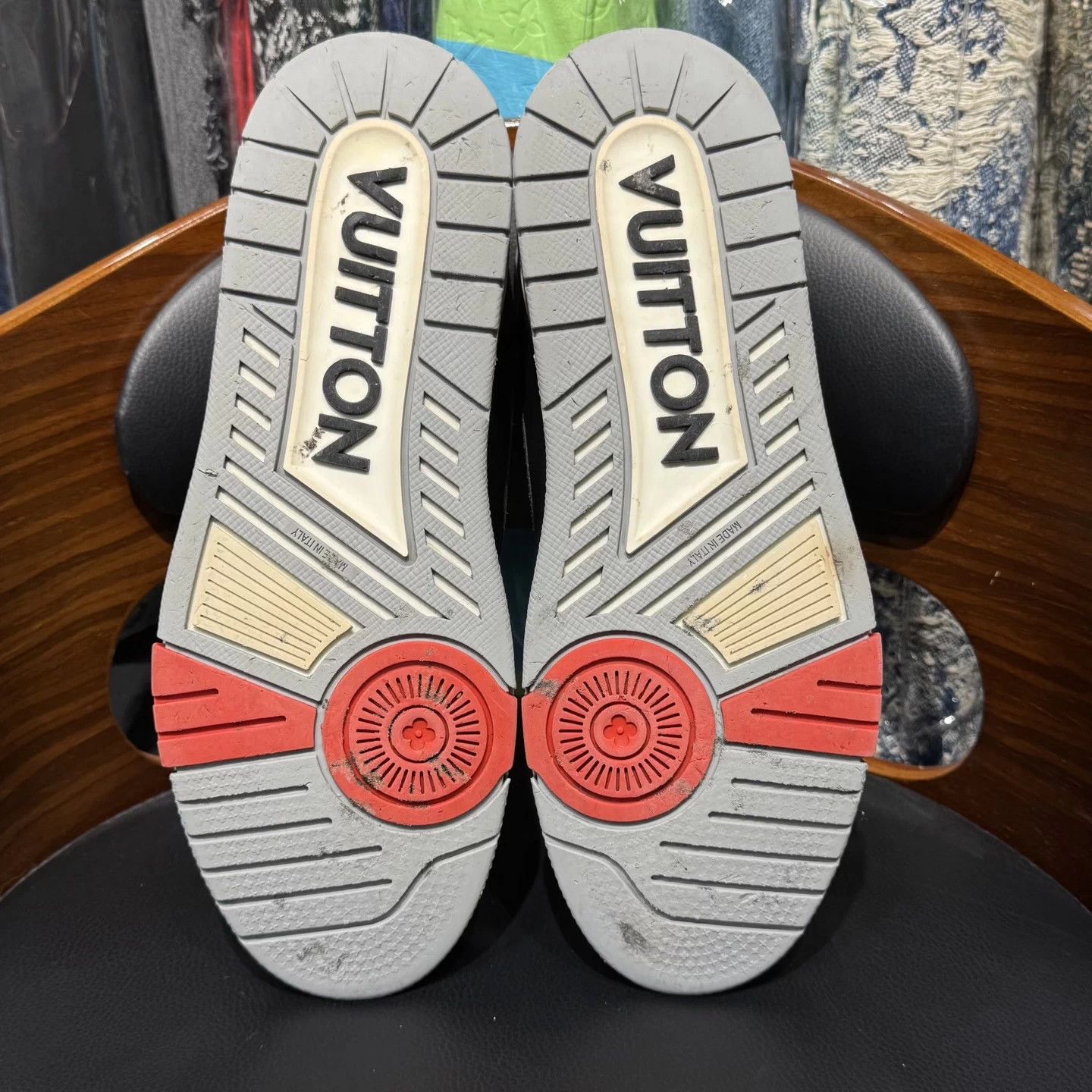 Louis Vuitton LV Trainer 7 Black Cement Original Box Used Good Size US 7 / EU 40 - 8 Thumbnail