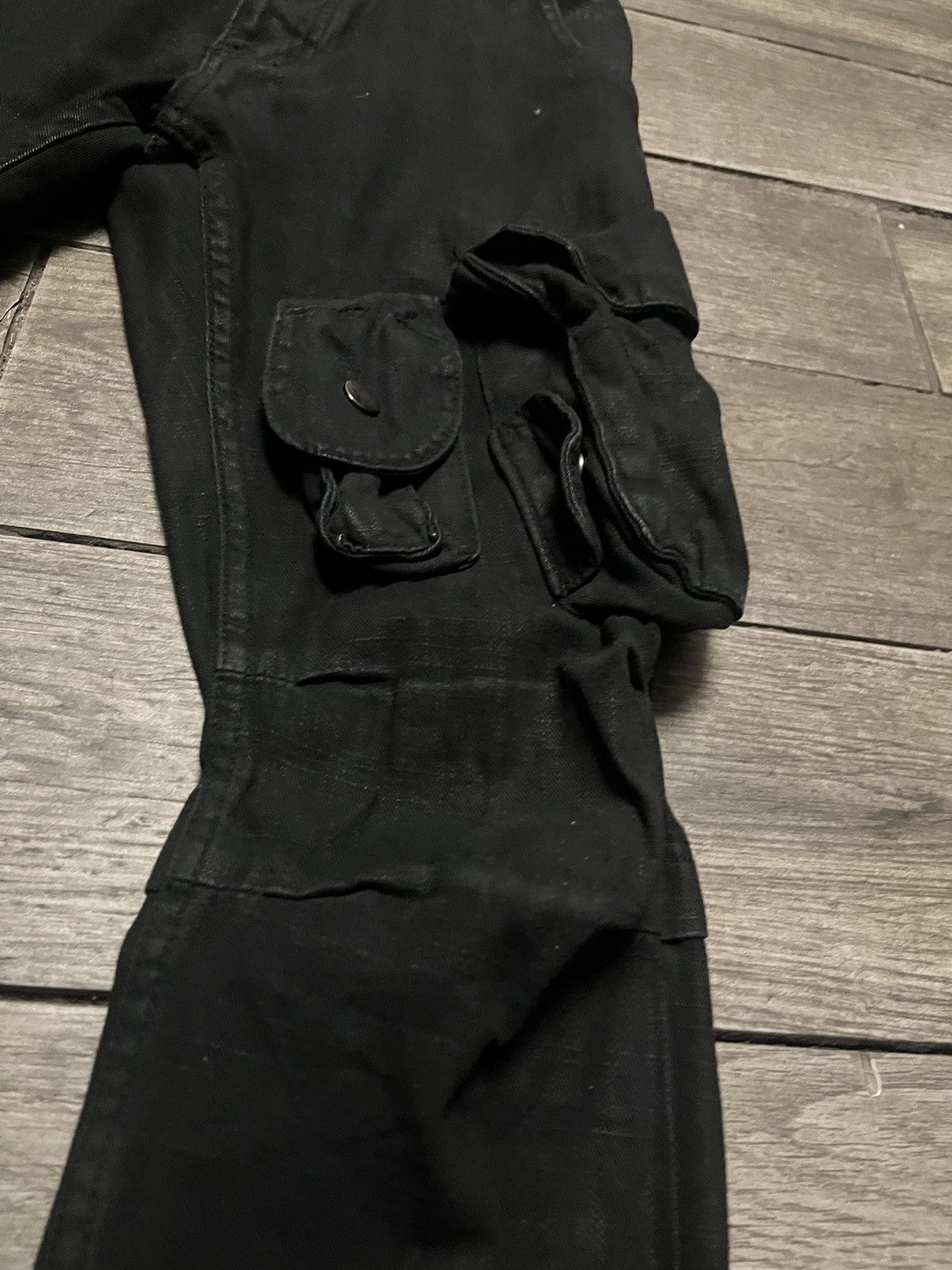 MNML MNML WAXED DENIM CARGO PANTS Size US 30 / EU 46 - 2 Thumbnail