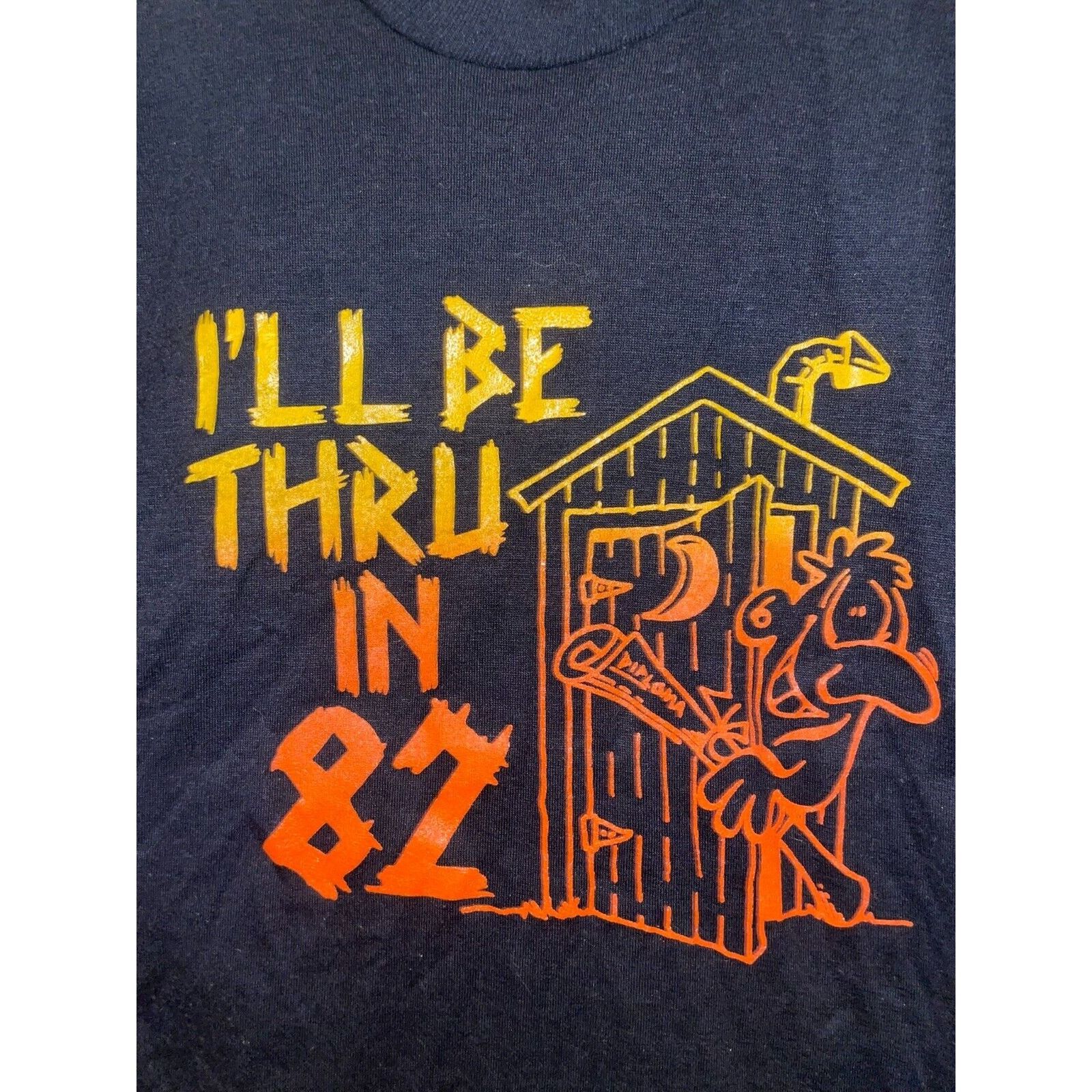 Other Vintage Graduation Shirt Sportswear Photos Black Tee 80s S Size US S / EU 44-46 / 1 - 2 Thumbnail