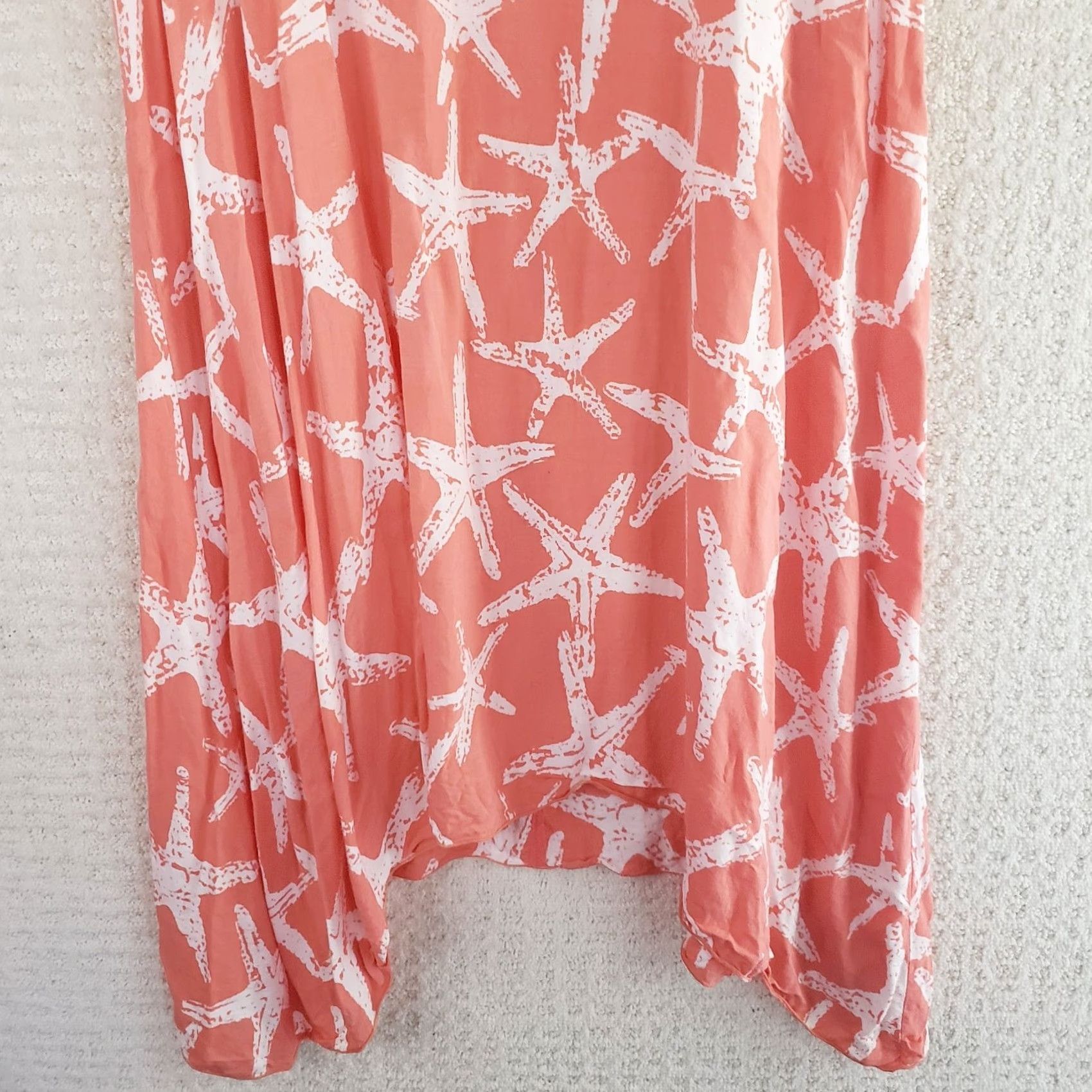 Vintage VINTAGE Tybee Island Clothing Co. Womens M Coral Starfish Sleeveless Summer Dress Beach Size M / US 6-8 / IT 42-44 - 2 Thumbnail