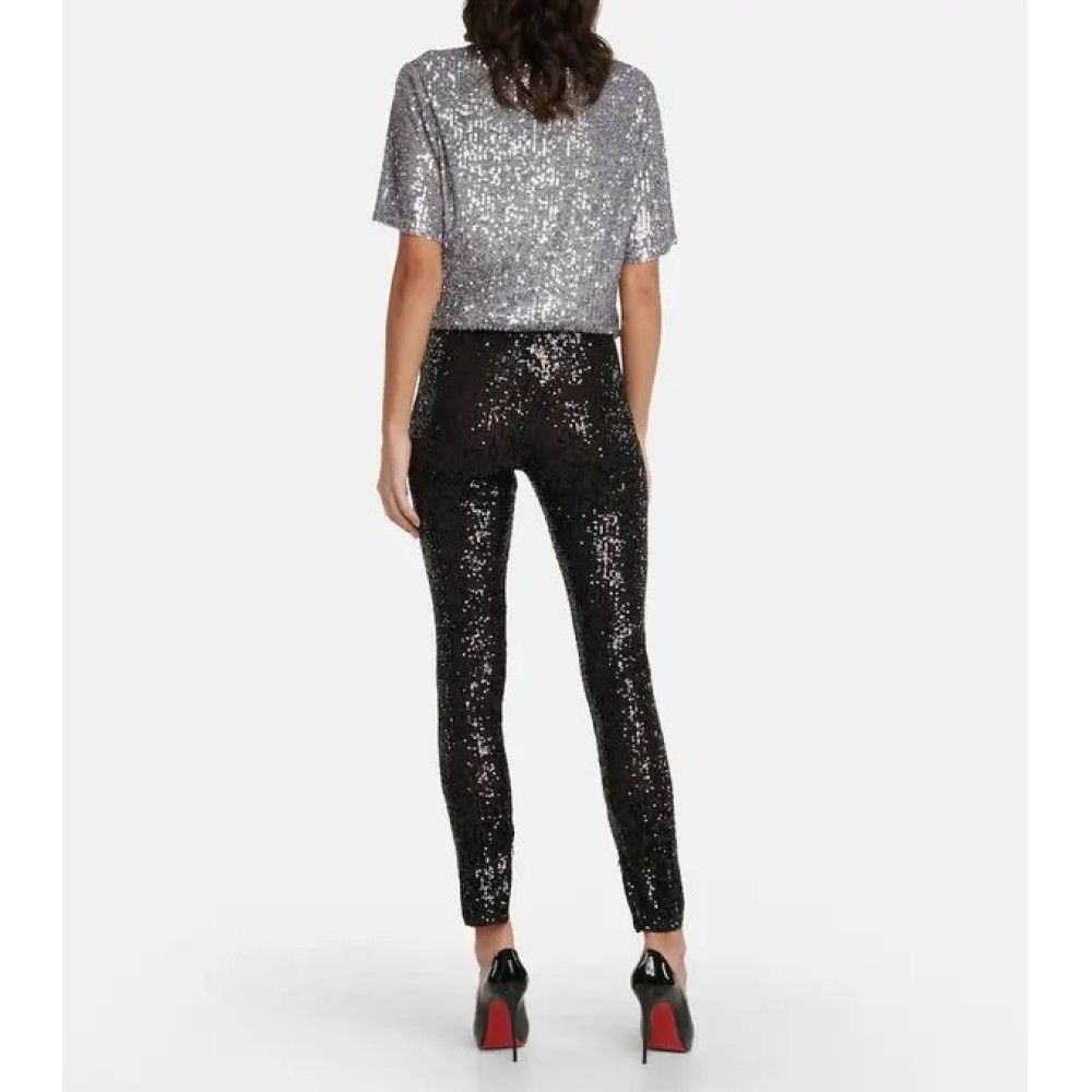 Tom Ford o1loc1c0924 PAW436 Liquid Sequin Leggings in Black Size 26" / US 2 / IT 38 - 3 Thumbnail