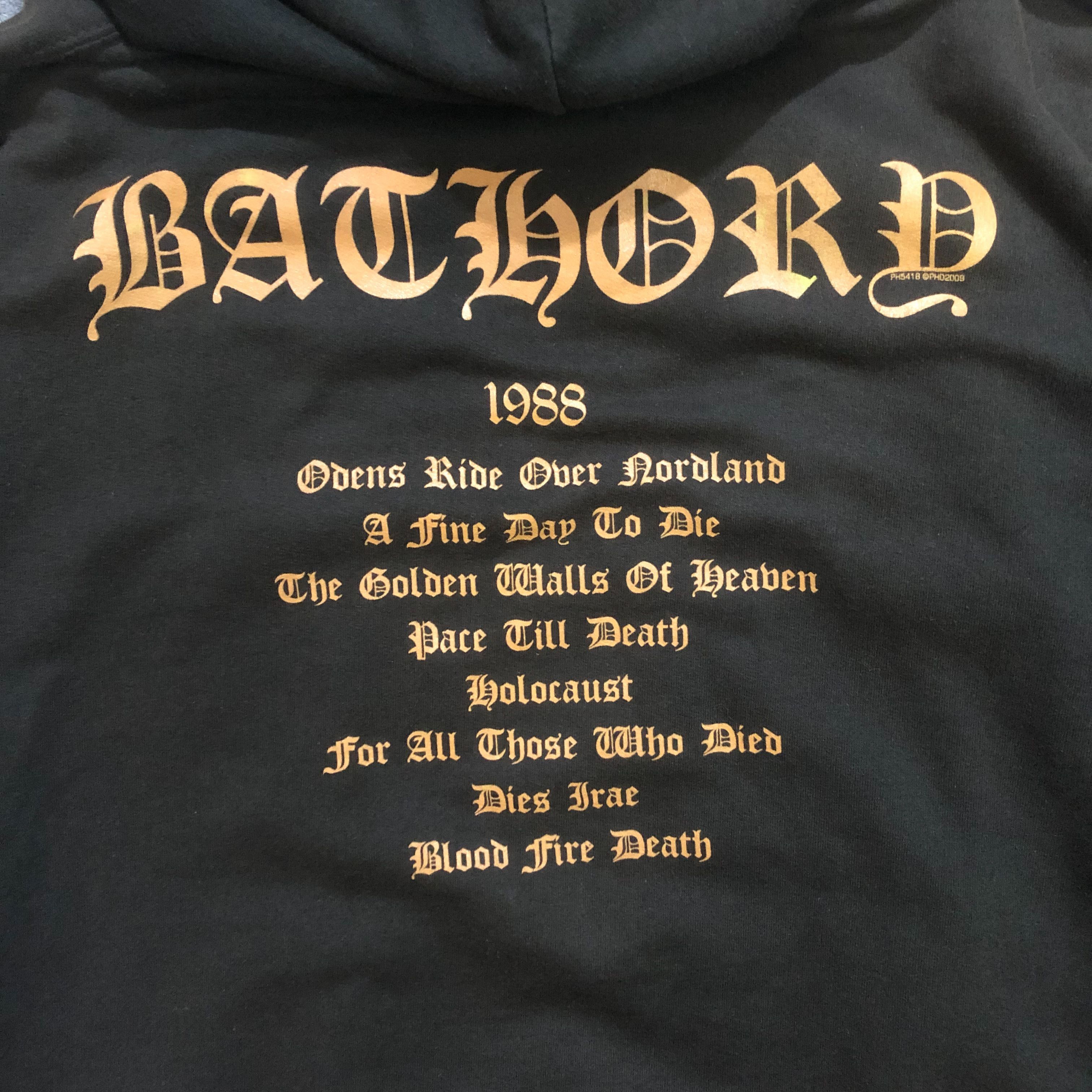 Band Tees Bathory Blood Fire Death Hoodie Sun Faded Aesthetic Size US L / EU 52-54 / 3 - 12 Thumbnail