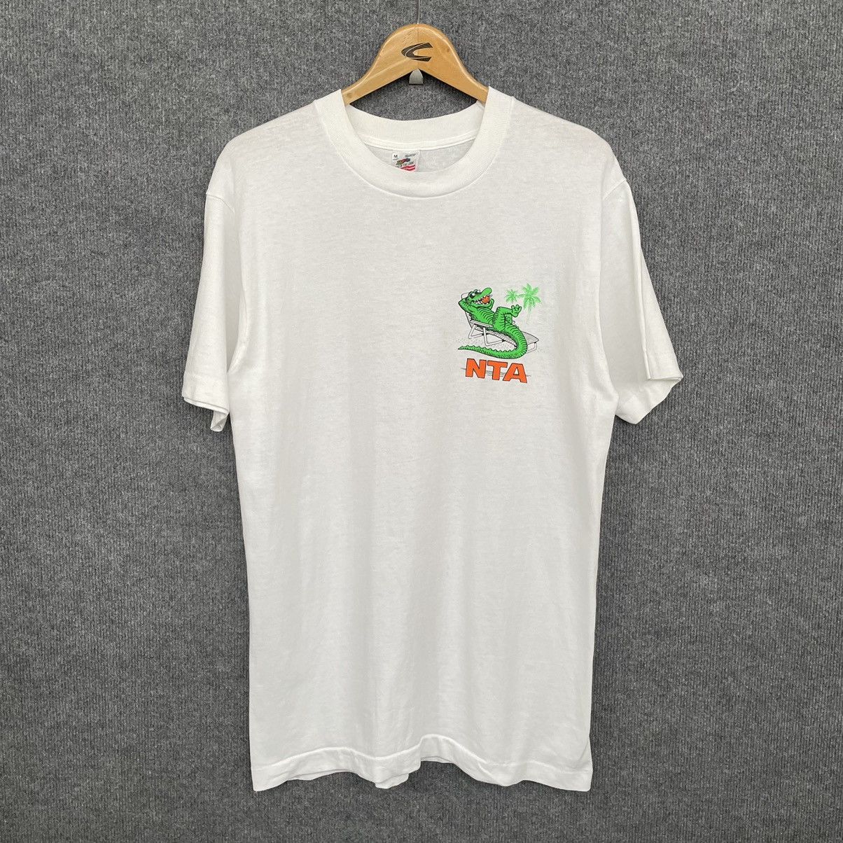 Vintage Vintage 1990s NTA Crocodile T Shirt Size US M / EU 48-50 / 2 - 1 Thumbnail