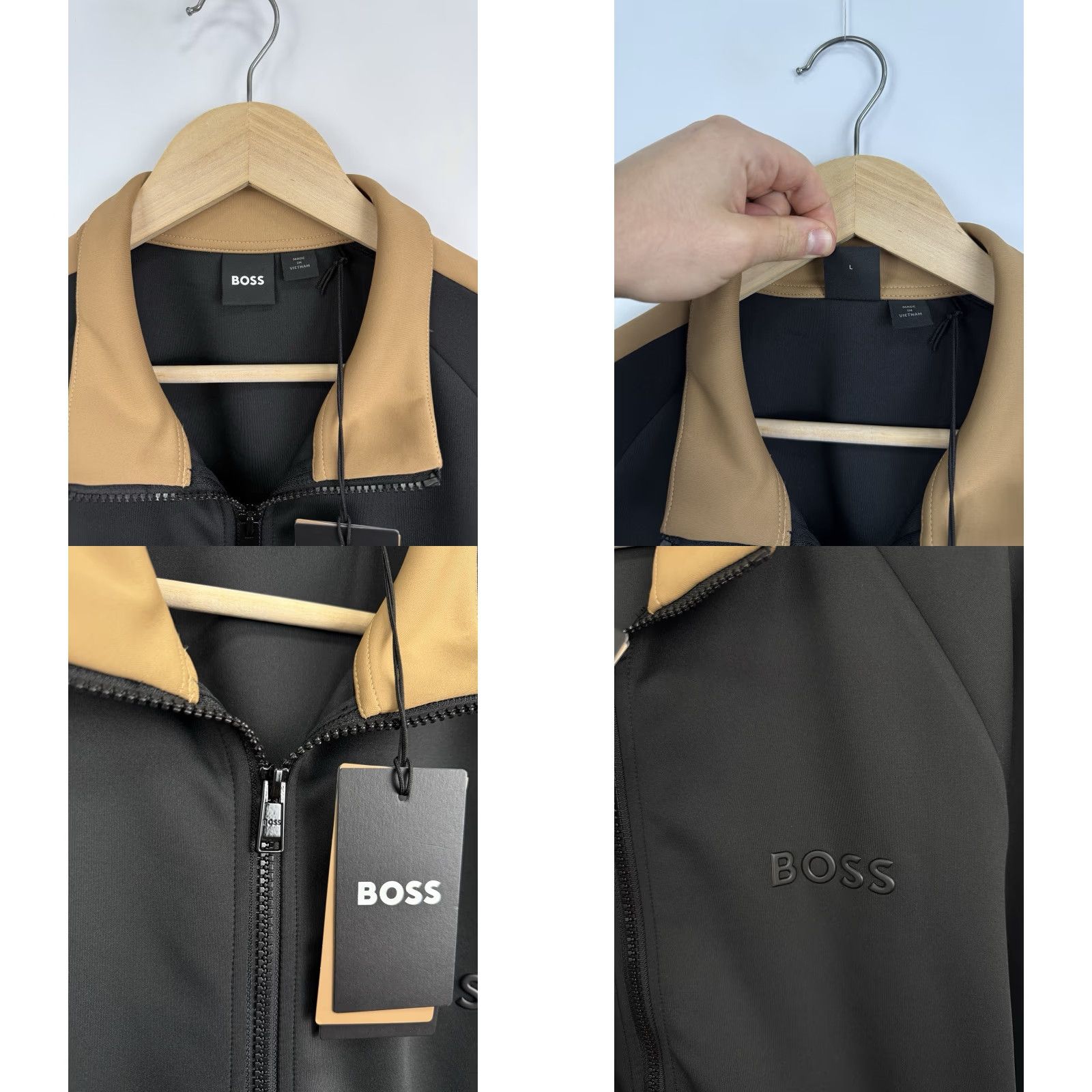 Hugo Boss NEW Hugo Boss Athleisure Track Zip Jacket NWT Classic L Black Mens Zip Front, Full Zip, Hood? (Info: From title) Size US L / EU 52-54 / 3 - 9 Thumbnail