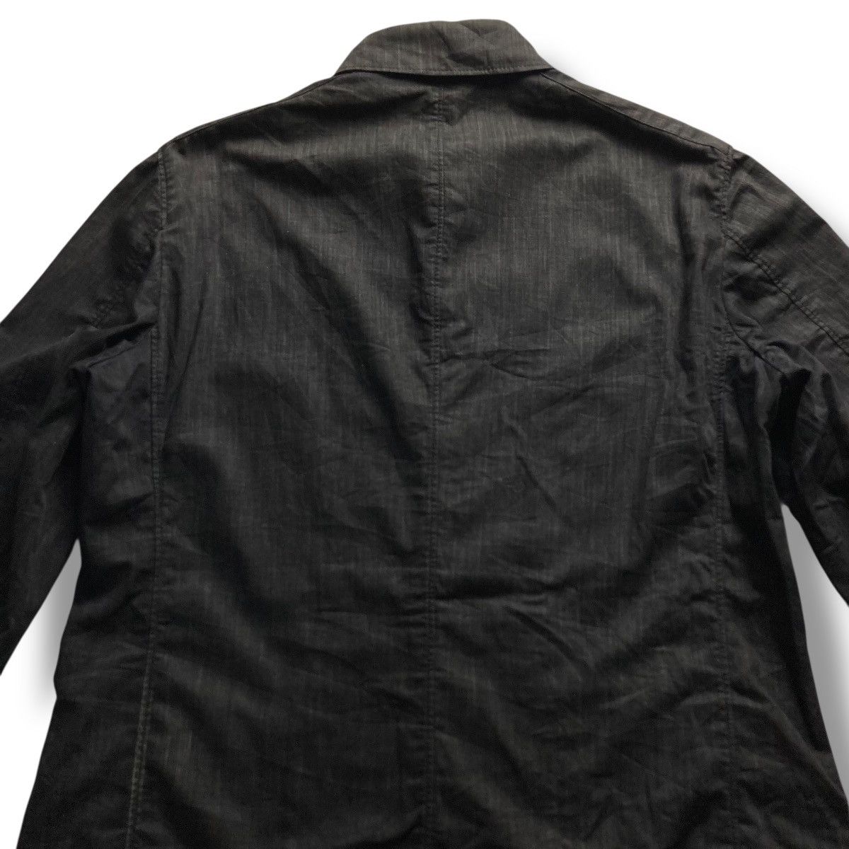 Issey Miyake 🇯🇵 VINTAGE INTERMEZZO BUTTON UP ABSTRACT DENIM CHORE JACKET Size US L / EU 52-54 / 3 - 10 Thumbnail