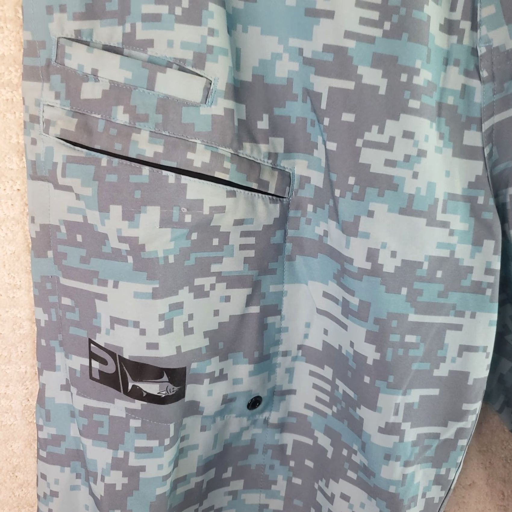 Vintage PELAGIC Shorts Mens 36 Blue Tek Board Men Digital Camo Ripstop Stretch Size US 36 / EU 52 - 4 Thumbnail
