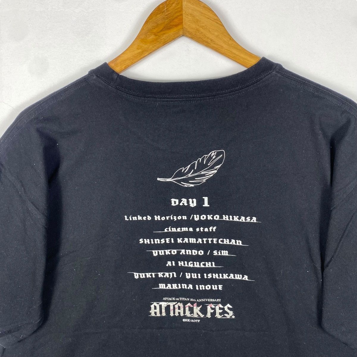 Anime ATTACK ON TITAN 10th Anniversary Attack Fest Concert Tee Size US XL / EU 56 / 4 - 5 Thumbnail