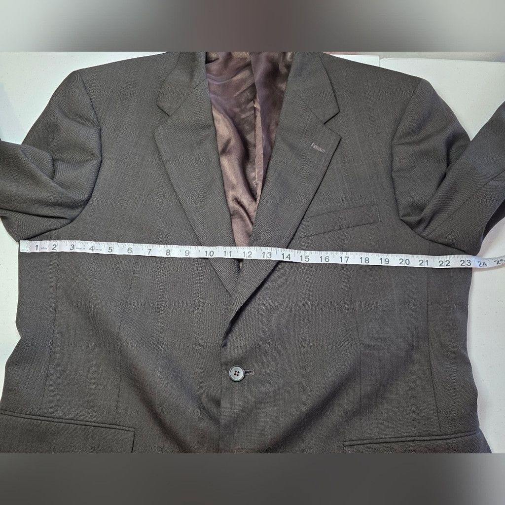 Austin Reed Vintage Austin Reed London Men’s Prom Brown Windowpane 2 Pie Size 44R - 15 Thumbnail