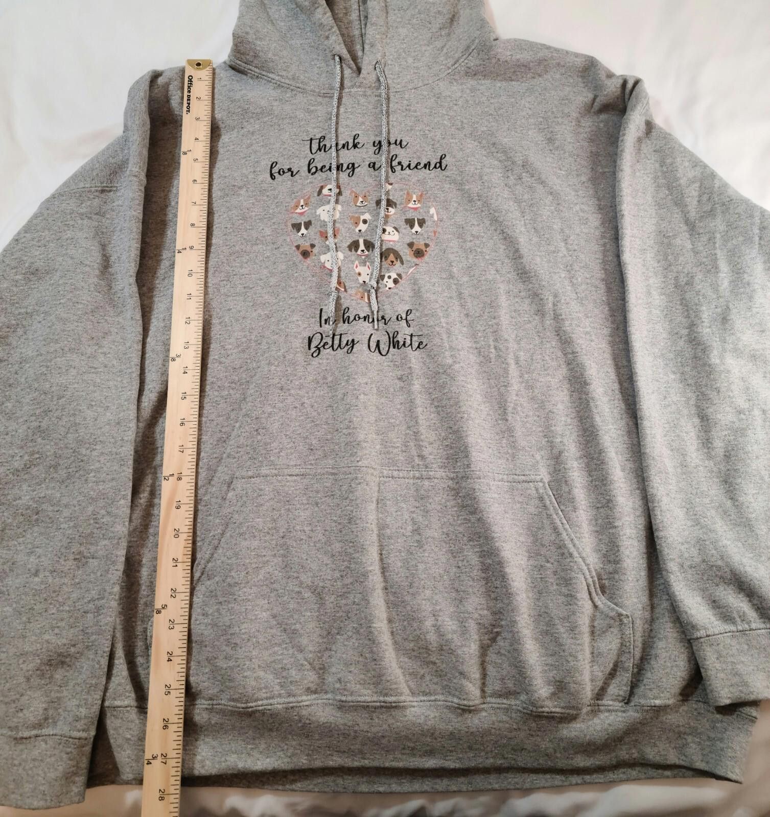Gildan Betty White Dog Hoodie Adult Size 2X Grey Size US XXL / EU 58 / 5 - 4 Thumbnail