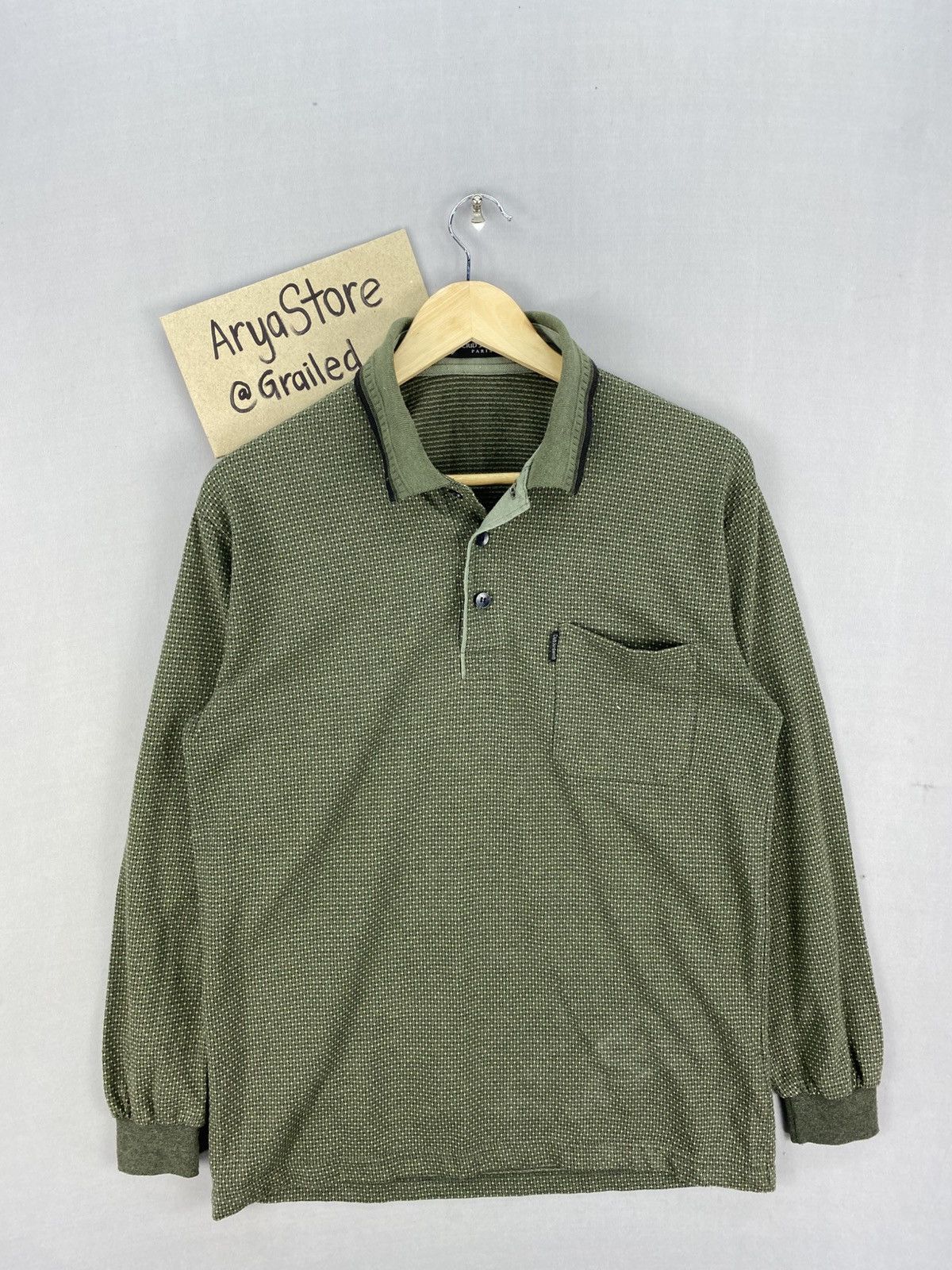 Japanese Brand Vintage 90’s Club Jurdain Paris Polo Shirt Long Sleeve Size US S / EU 44-46 / 1 - 1 Thumbnail