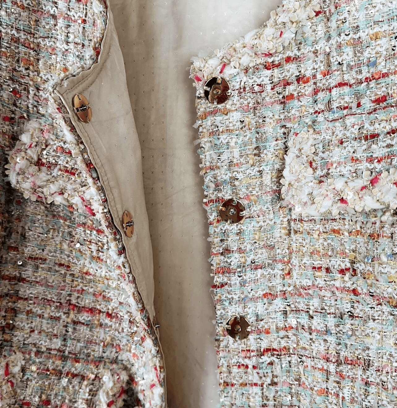 Japanese Brand Tweed Blazer Jacket Size M / US 6-8 / IT 42-44 - 7 Thumbnail
