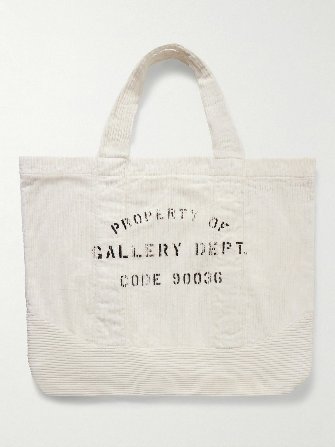 Gallery Dept. o1mle0226 Size: OS / Corduroy Tote Bag in White Size ONE SIZE - 4 Thumbnail