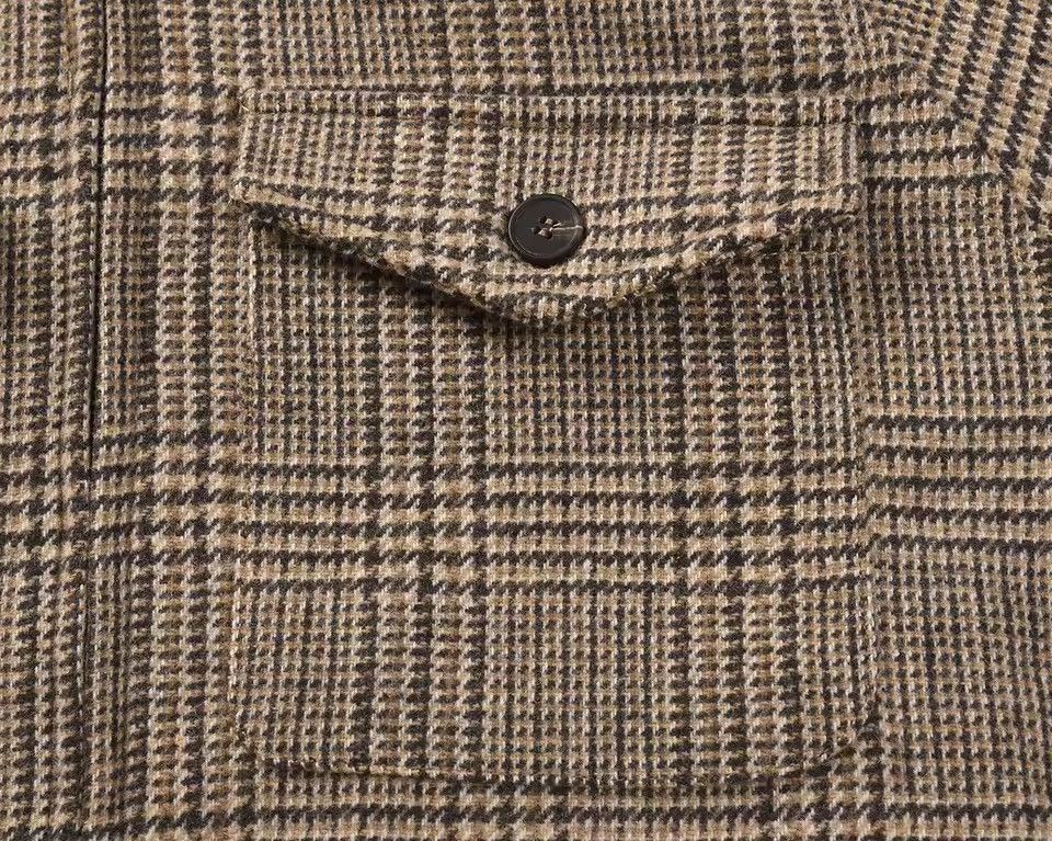 Other Plaid Woolen Oversized Vintage Retro Style Coat Jacket Size US XL / EU 56 / 4 - 5 Thumbnail