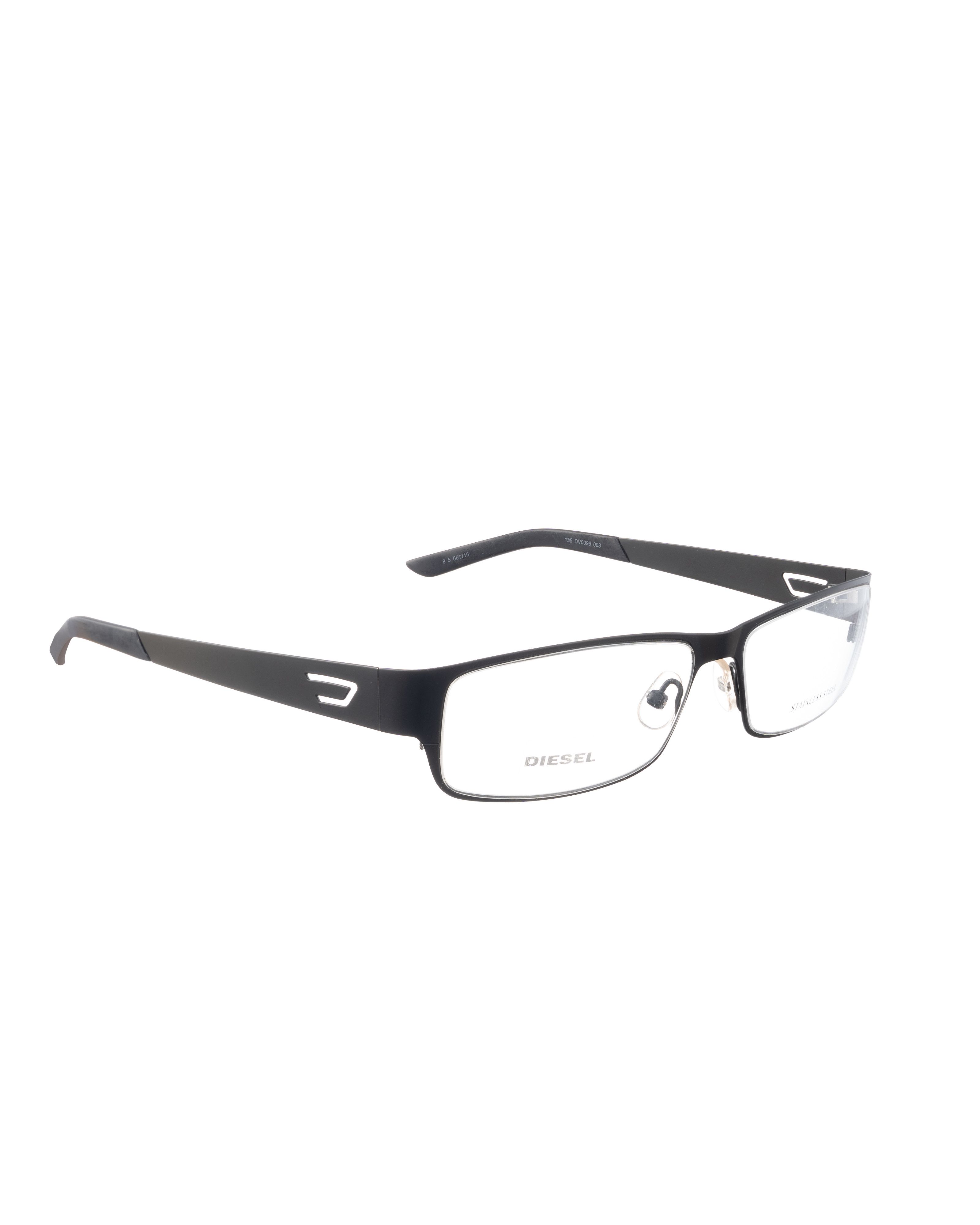 Diesel Diesel 00s Matte Metal Black Glasses with Cut Out Logo Size ONE SIZE - 1 Thumbnail
