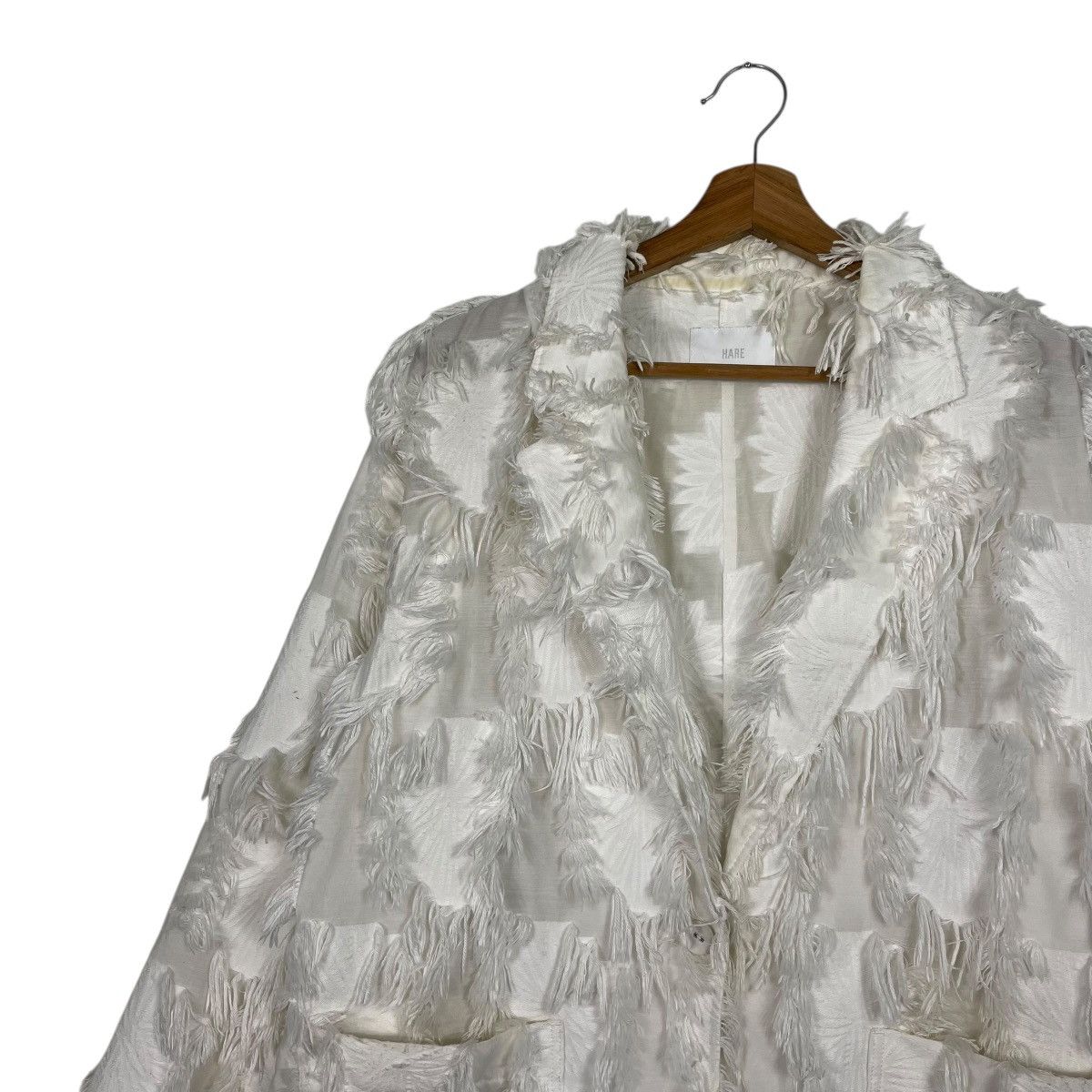 HARE Hare Faux Feathers Trim Jacket Size L / US 10 / IT 46 - 6 Thumbnail