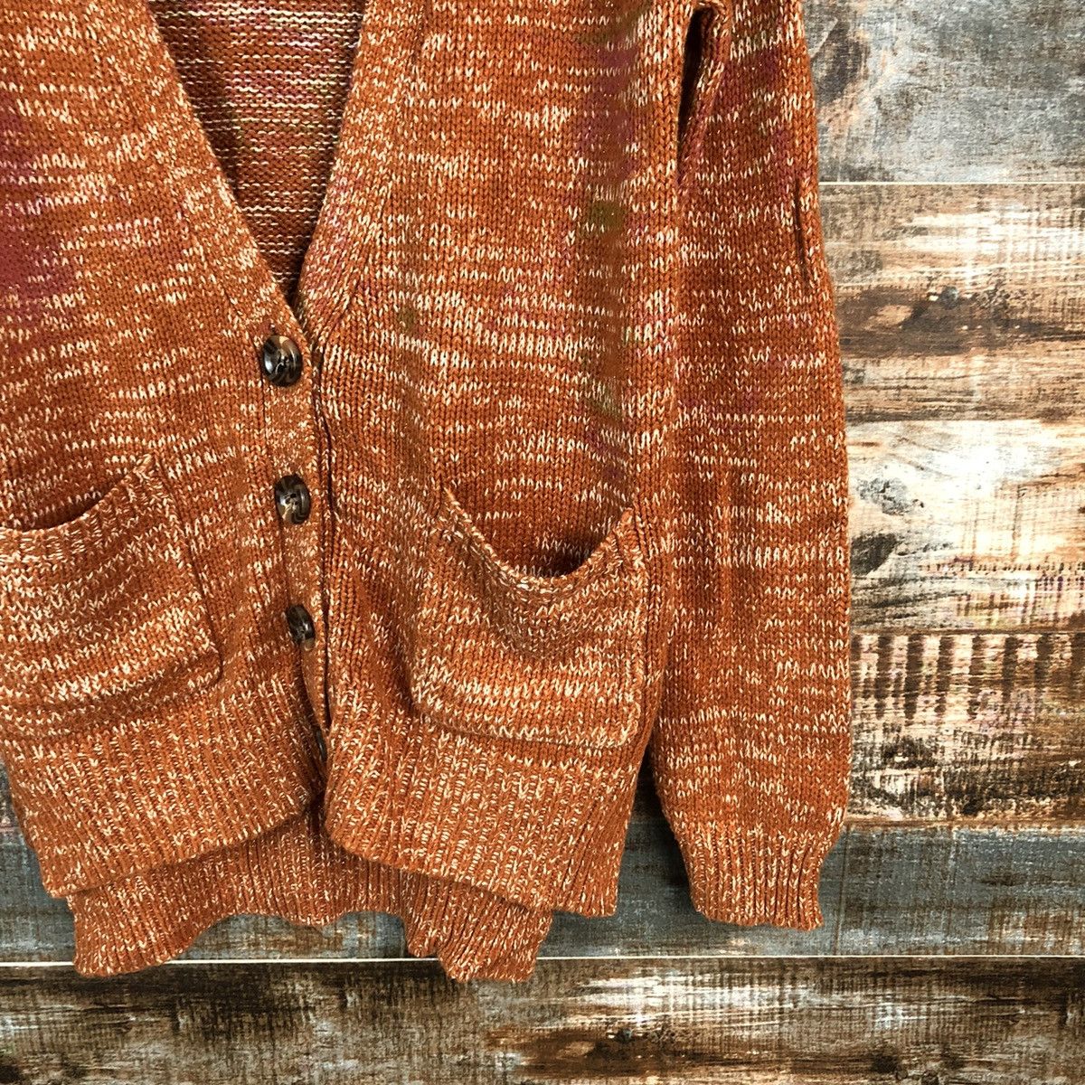 Homespun Knitwear Egoist Orange Cardigan Knitwear #A1704 Size US M / EU 48-50 / 2 - 8 Thumbnail