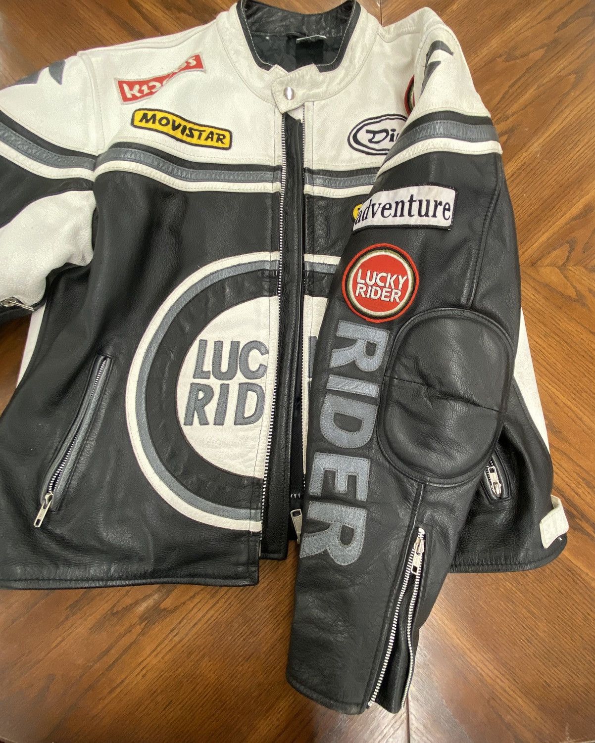 Vintage Vintage Workwear Motorcycle Rare 1990’s Leather Coat Size US L / EU 52-54 / 3 - 4 Thumbnail