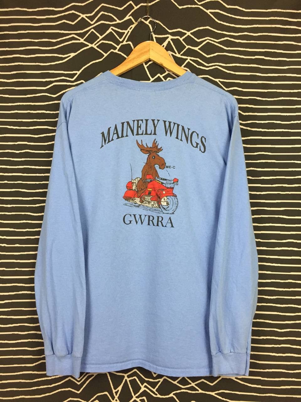 Gildan × Vintage Vtg Mainely Wings GWRRA Road Riders Longsleeve Tee Size US L / EU 52-54 / 3 - 2 Thumbnail