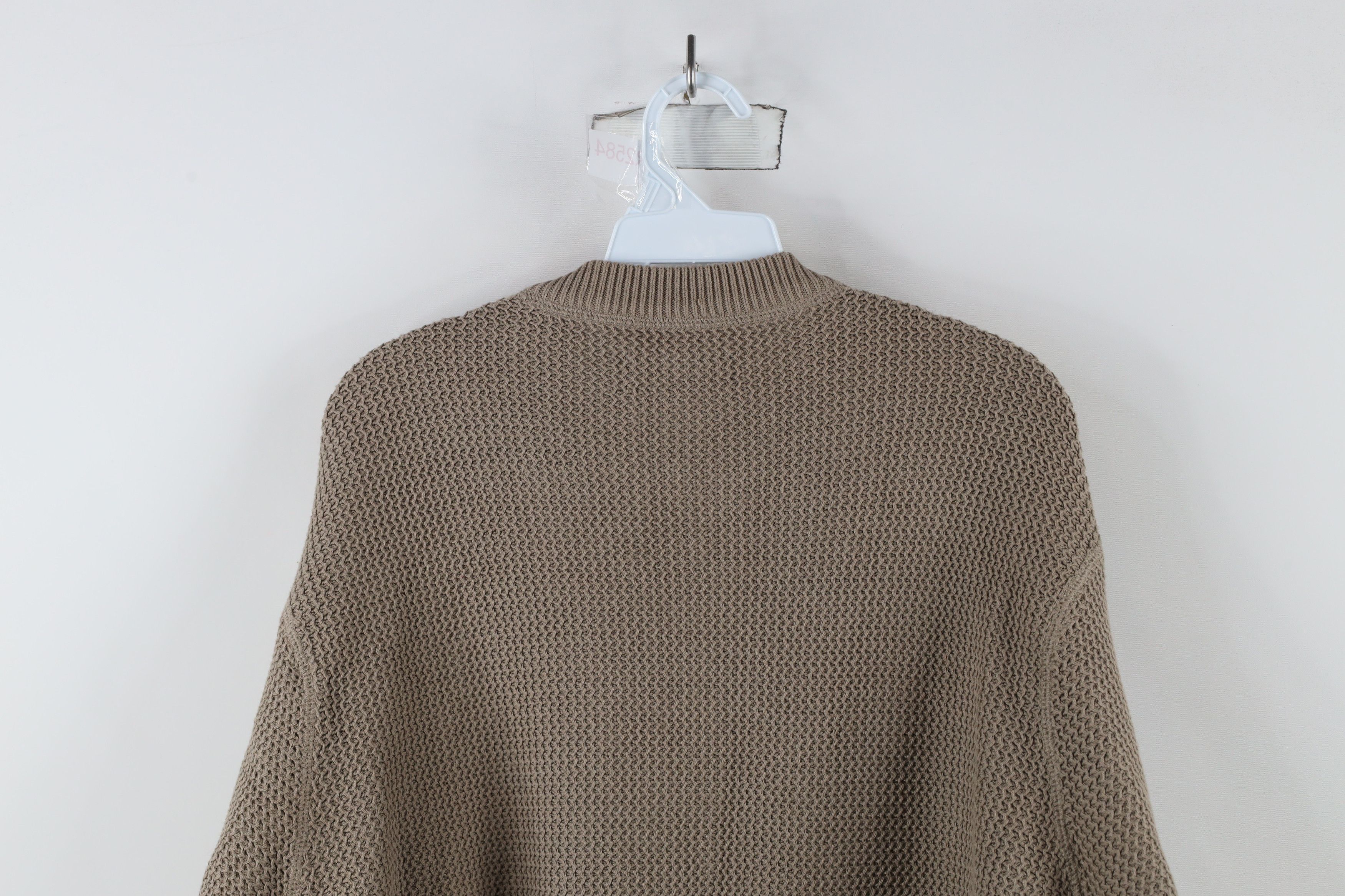 Vintage Vintage 90s Streetwear Thermal Knit Weave Sweater Beige Size US L / EU 52-54 / 3 - 9 Thumbnail