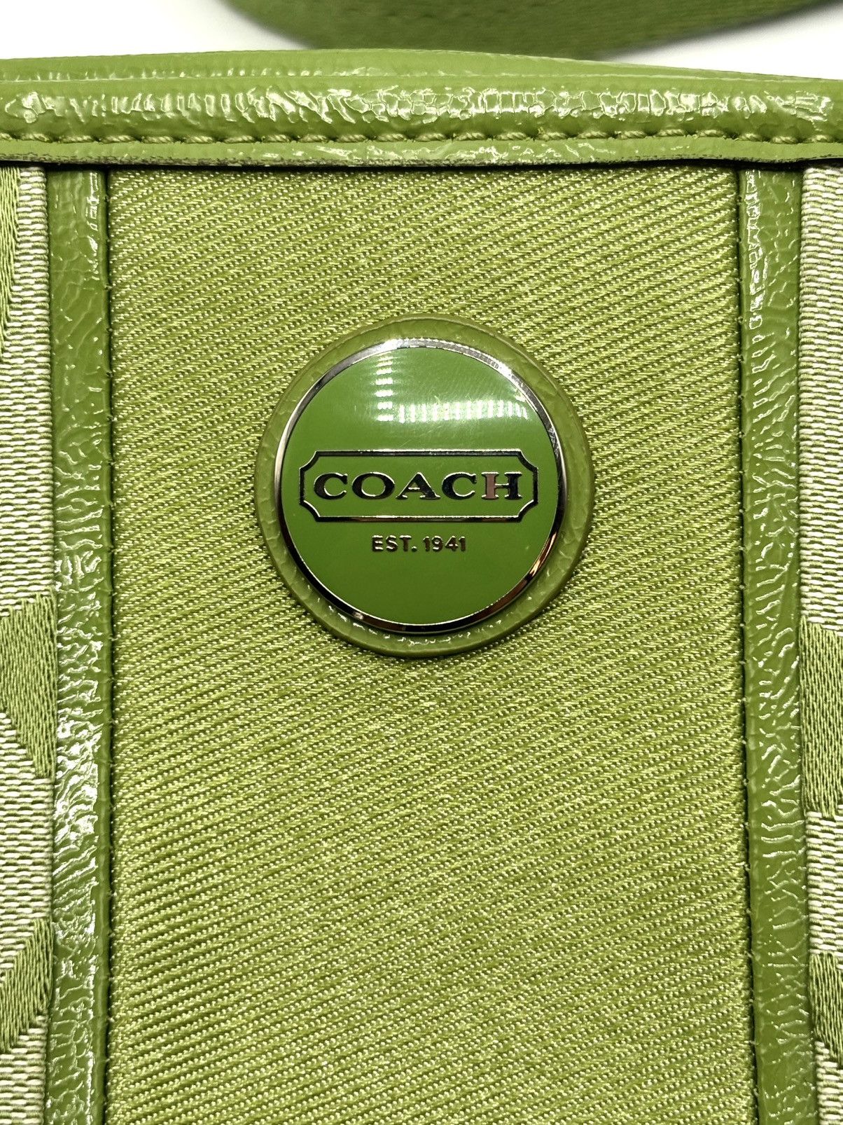 Coach Coach 2013 Lime Green Canvas Crossbody Bag Size ONE SIZE - 12 Thumbnail