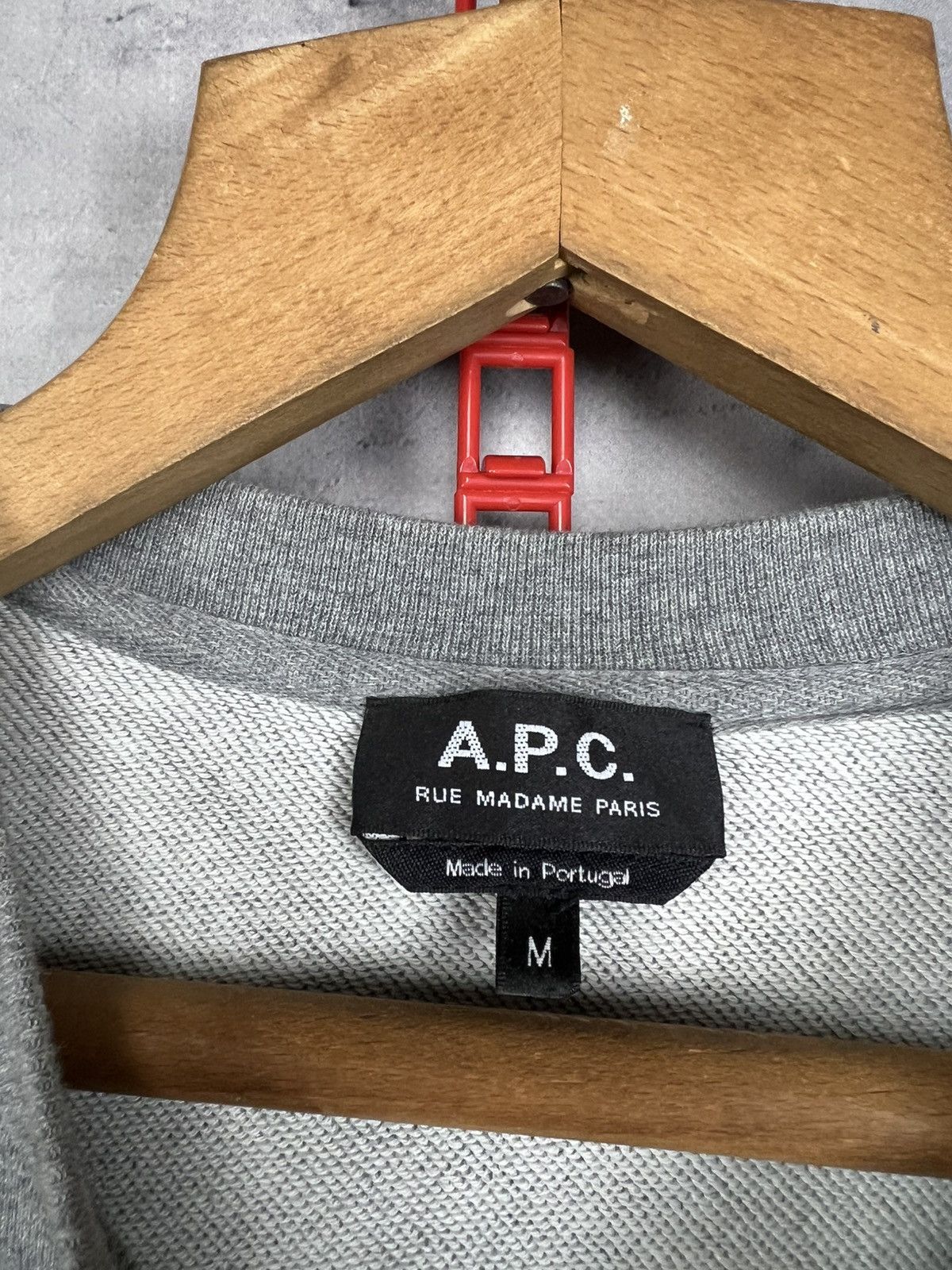 A.P.C. APC Grey Pullover Sweatshirt Embroidered Logo Size M Size US M / EU 48-50 / 2 - 6 Thumbnail