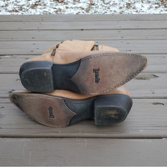 Vintage Laredo Ladies Devin Camel Tan Honey Leather Stove Pipe Boots Size US 10 / IT 40 - 4 Thumbnail