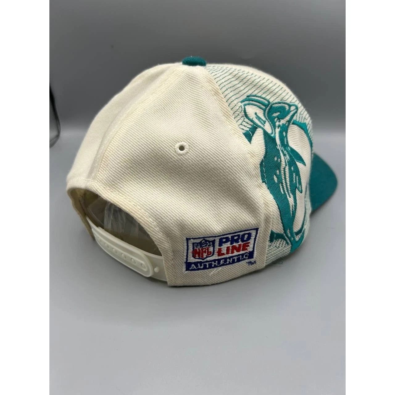 Sports Specialties Vintage Miami Dolphins Hat Men White Blue NFL Snap Back Cap Size ONE SIZE - 4 Thumbnail