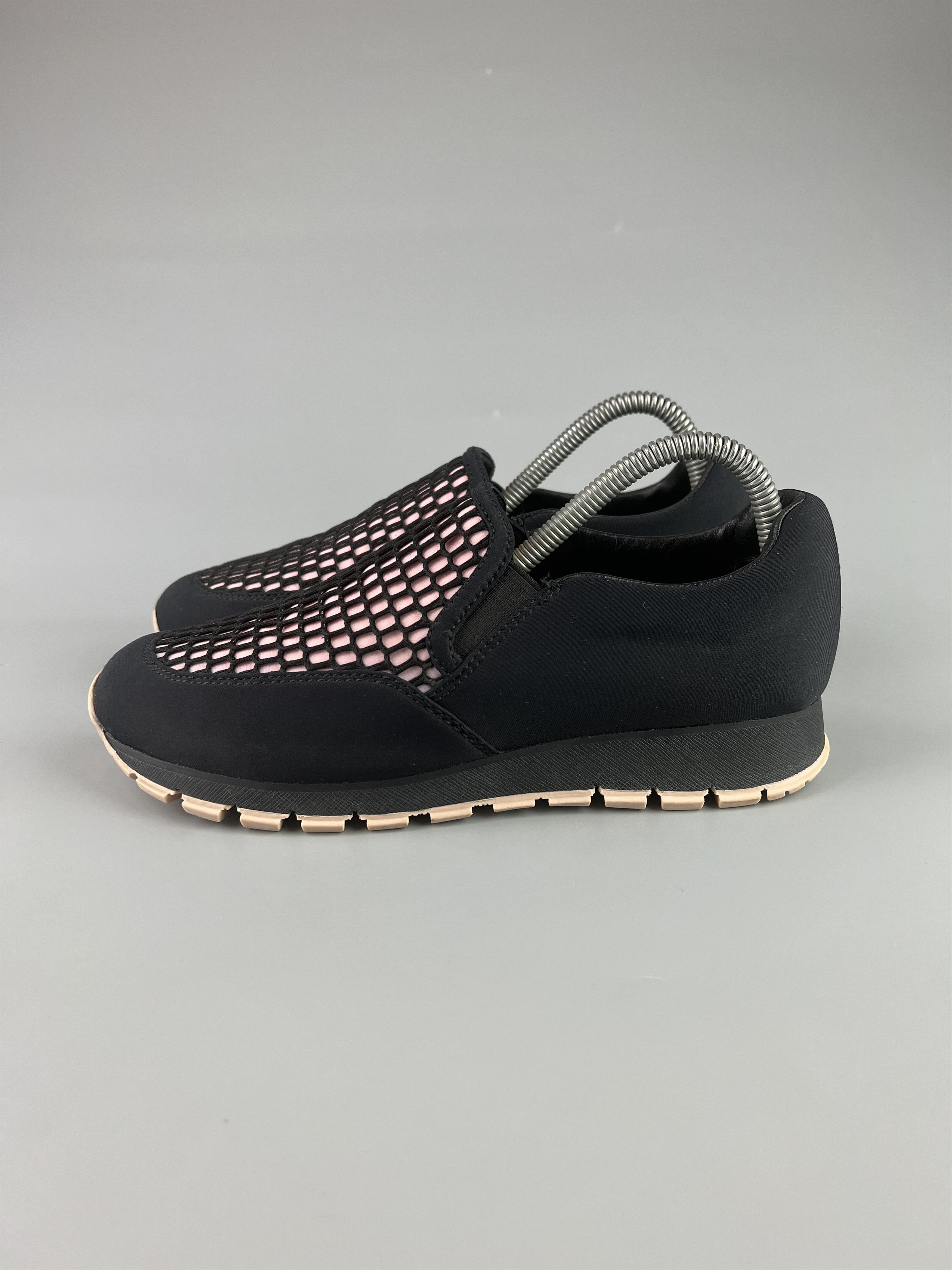 Prada Prada Women's Black Pink Slip-On Mocassins Size 37 Size US 7 / IT 37 - 3 Thumbnail