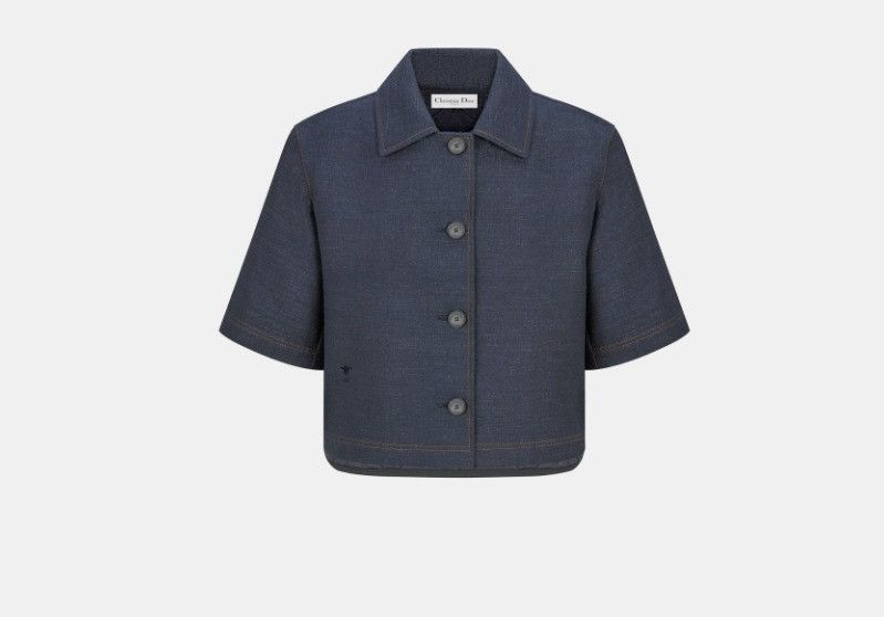 Dior o1w1db10225 324S772-in-1 Cropped Peacoat in Deep Blue Size L / US 10 / IT 46 - 1 Thumbnail