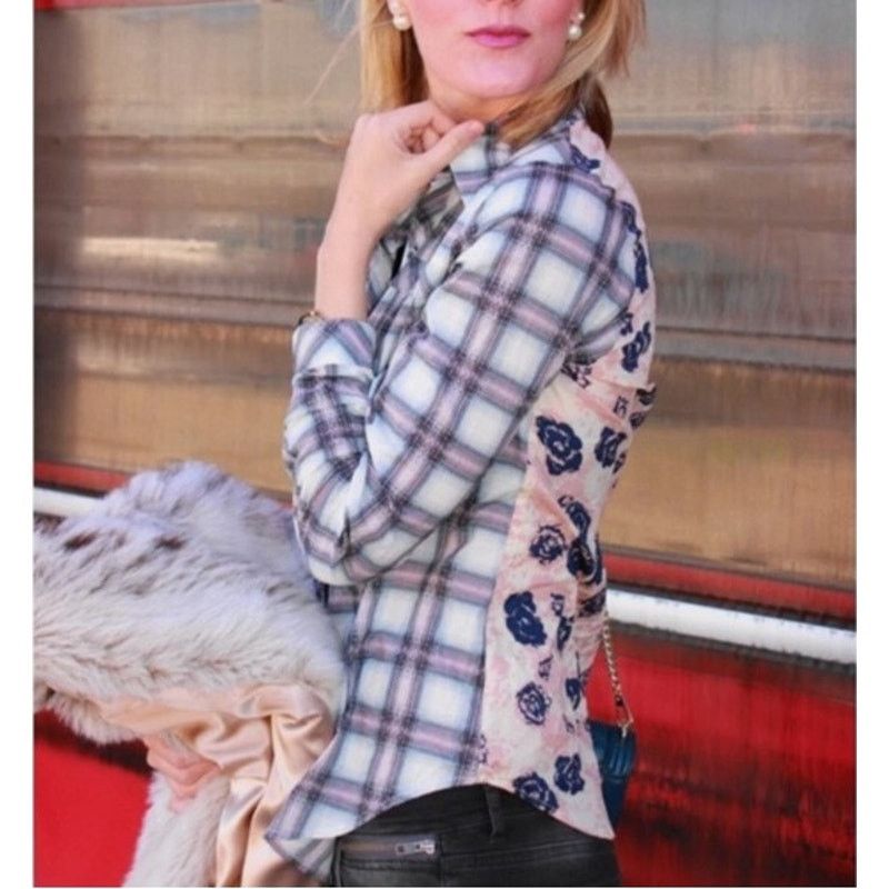 Other CAbi Floral Western Festival Plaid Mixed Pattern Button Up Size M / US 6-8 / IT 42-44 - 1 Thumbnail